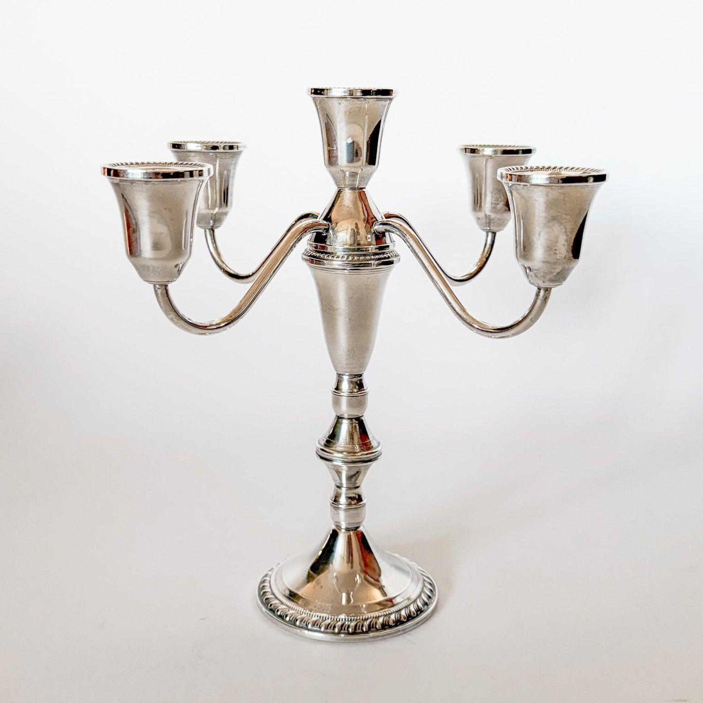 1950s Duchin Creations Sterling Silver Candelabra, Five Arm Convertible and Weighted