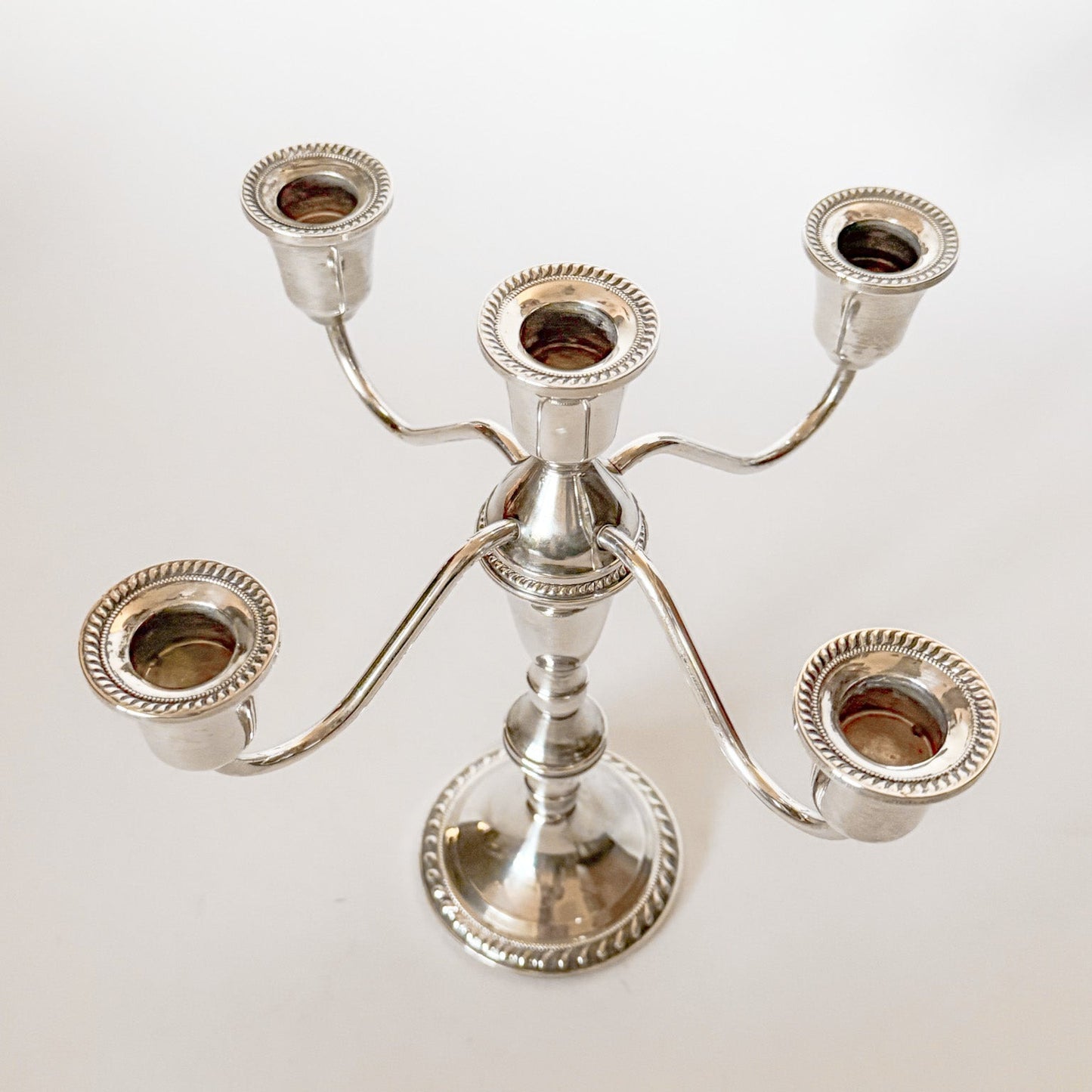 1950s Duchin Creations Sterling Silver Candelabra, Five Arm Convertible and Weighted