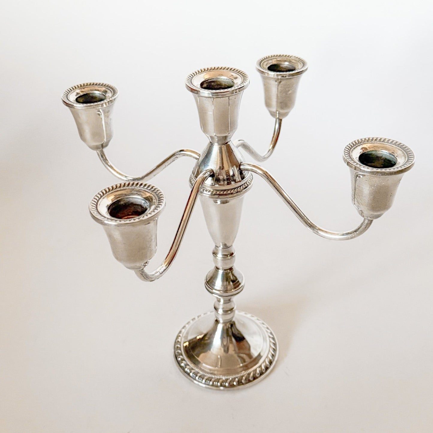 1950s Duchin Creations Sterling Silver Candelabra, Five Arm Convertible and Weighted