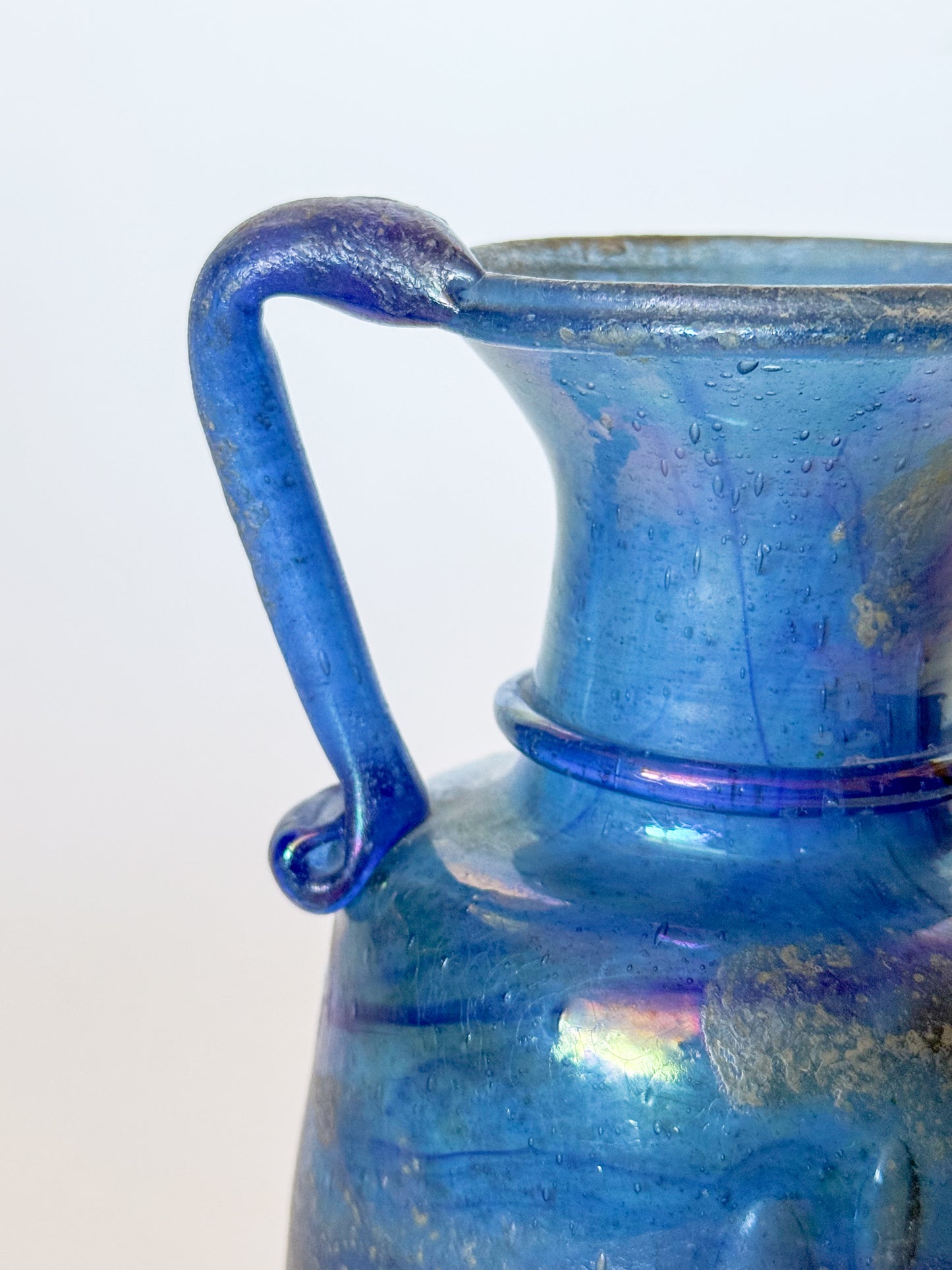 1960s Scavo Seguso Murano Attributed Hand Blown Glass Vase