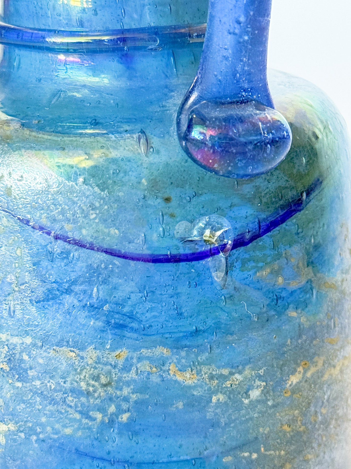 1960s Scavo Seguso Murano Attributed Hand Blown Glass Vase