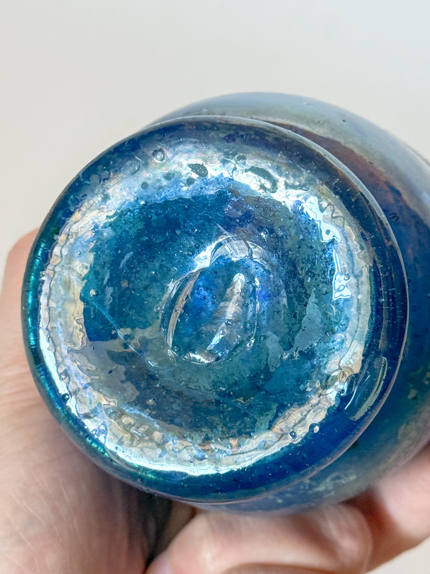 1960s Scavo Seguso Murano Attributed Hand Blown Glass Vase