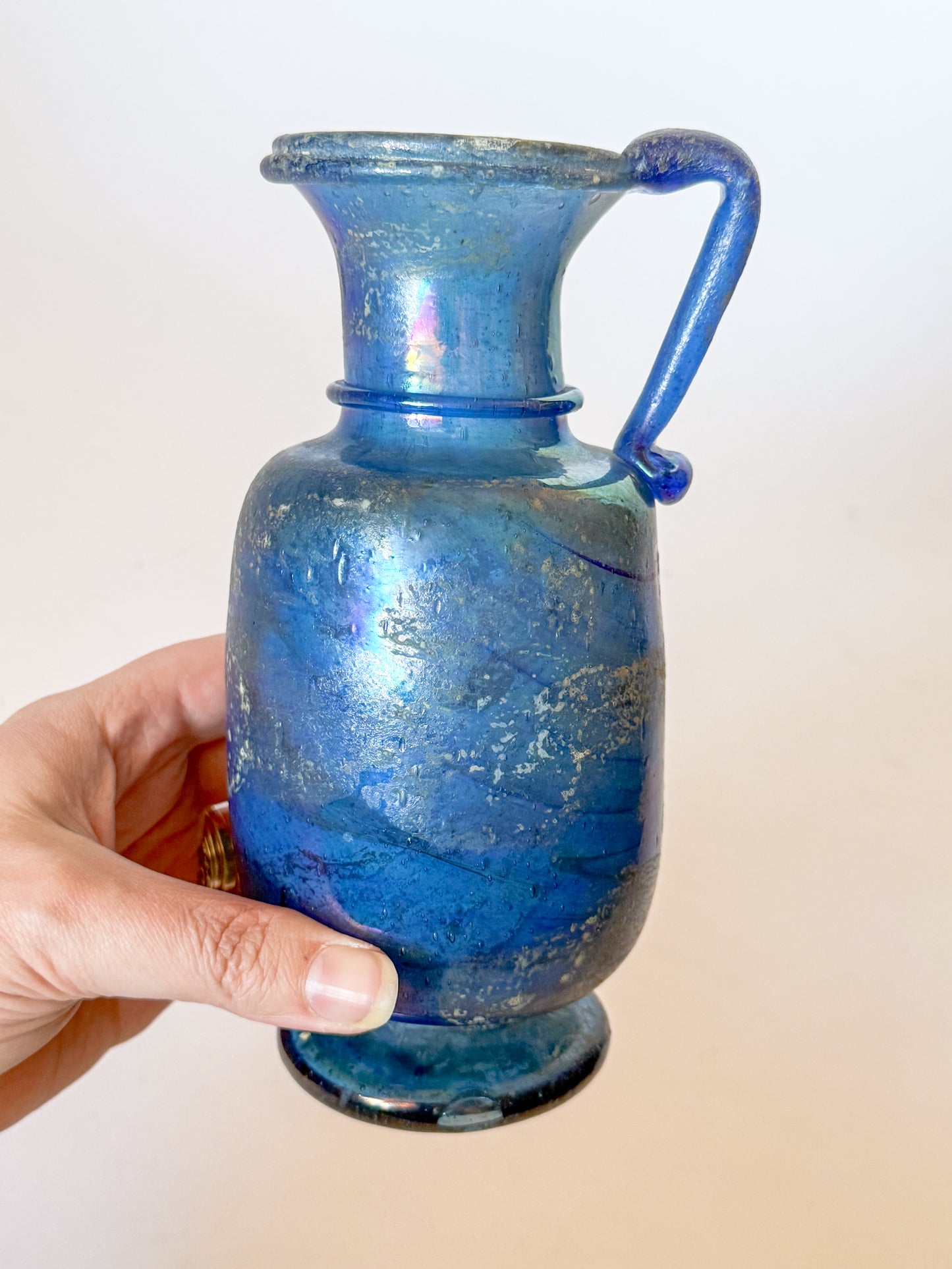 1960s Scavo Seguso Murano Attributed Hand Blown Glass Vase
