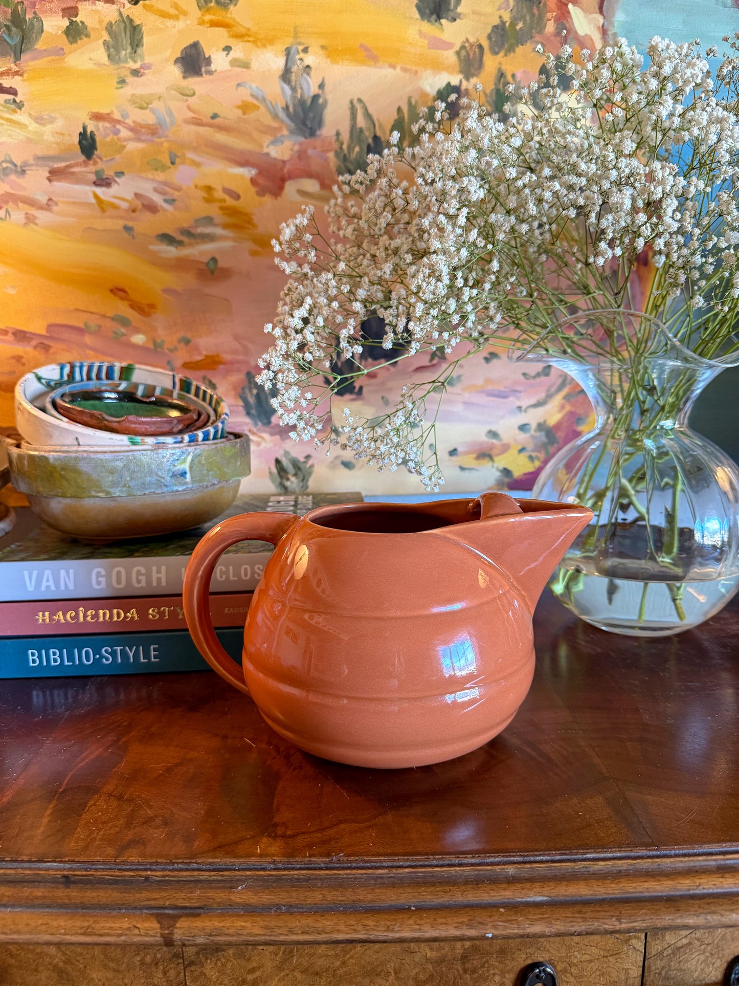 Vintage Bauer Pottery Beehive Pitcher