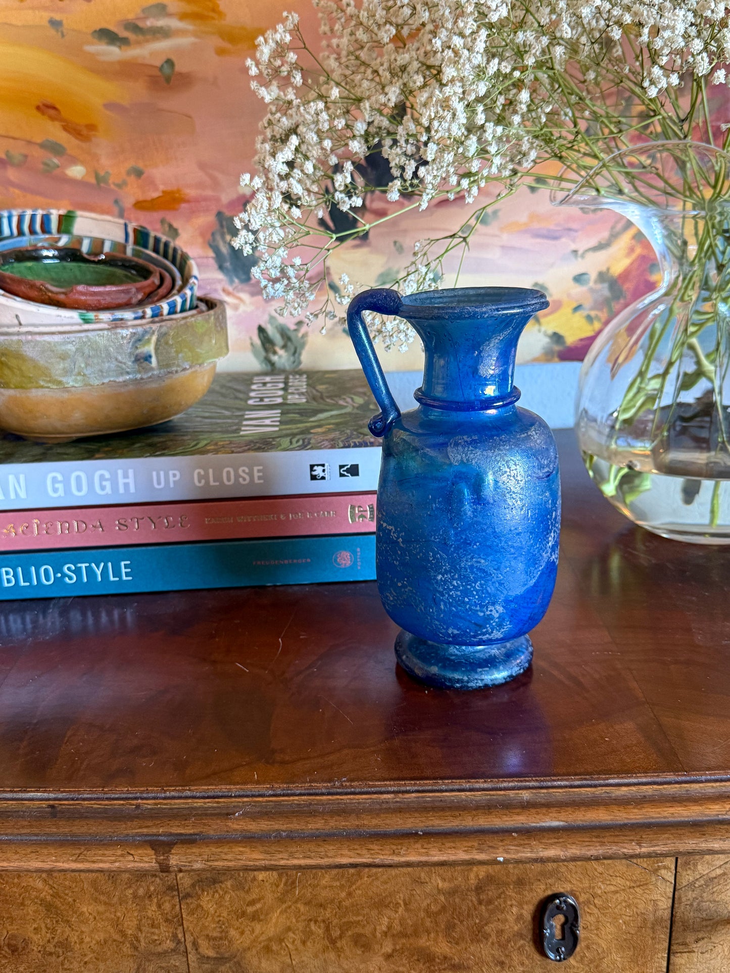 1960s Scavo Seguso Murano Attributed Hand Blown Glass Vase