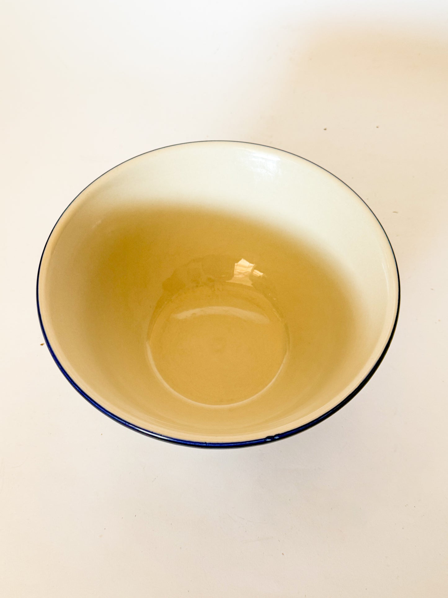 Blue and White Mixing Bowl by Fioriware Pottery