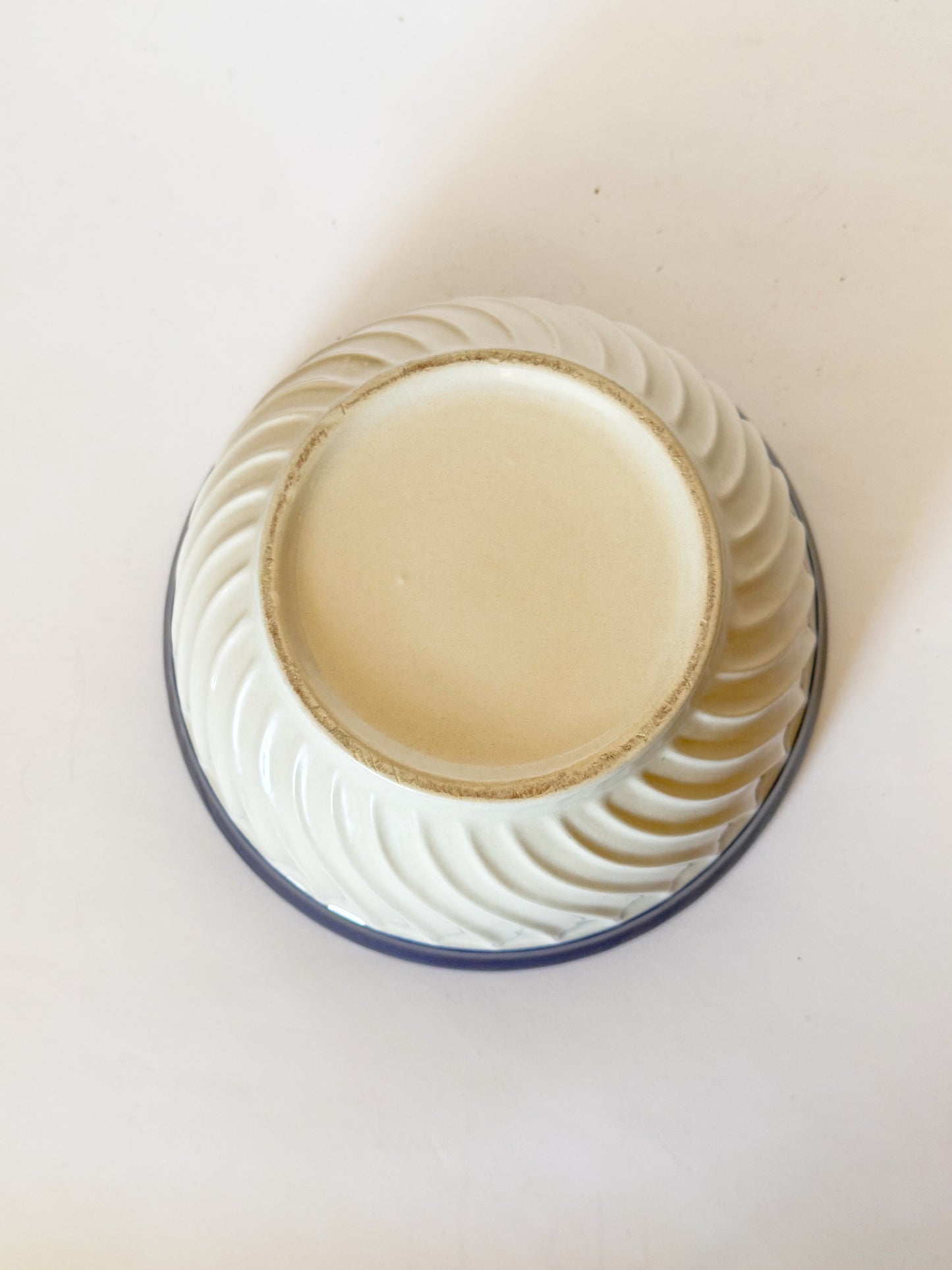 Blue and White Mixing Bowl by Fioriware Pottery