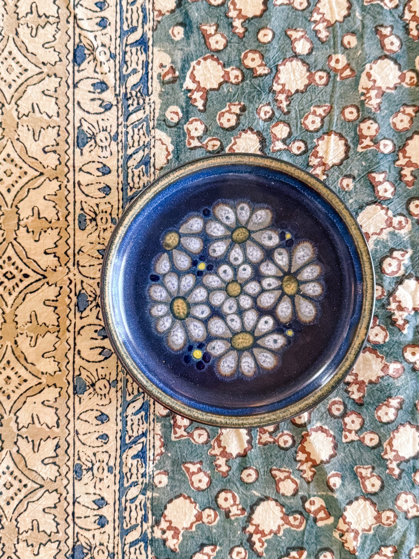 1970s Denby Kismet Blue Bread and Butter Plates- Set of 4