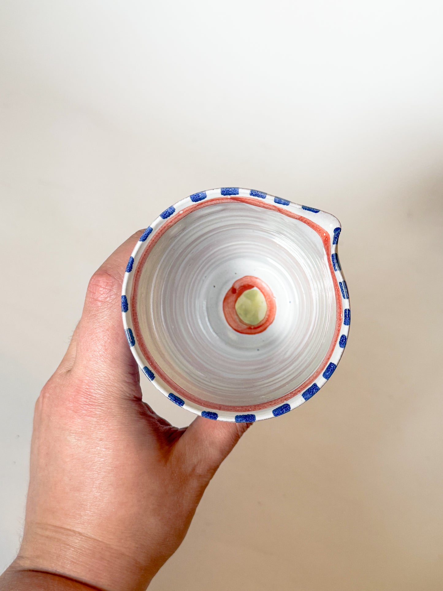 Whimsical Squiggle Studio Pottery Creamer Pitcher