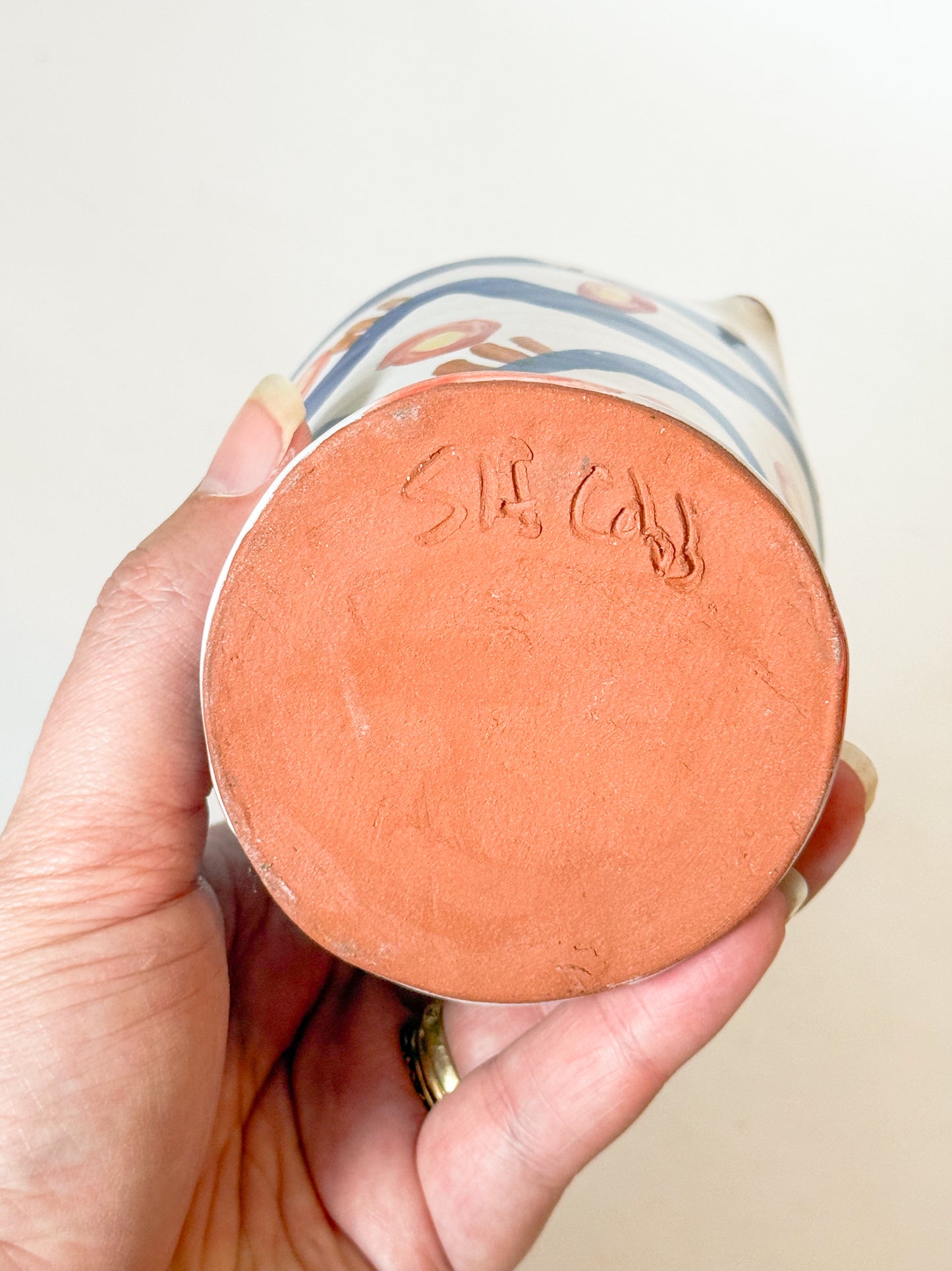 Whimsical Squiggle Studio Pottery Creamer Pitcher