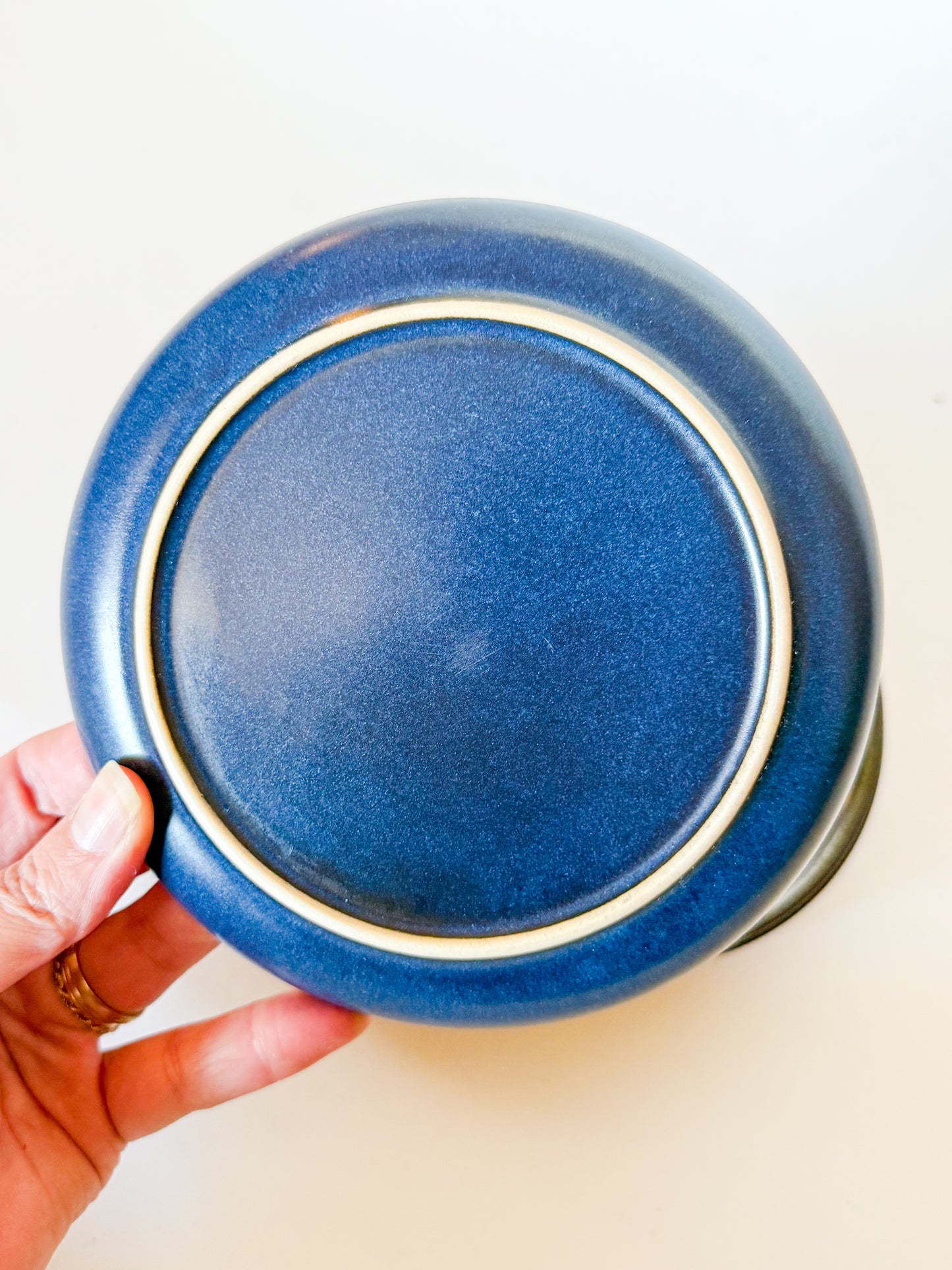 1970s Denby Kismet Blue Bread and Butter Plates- Set of 4