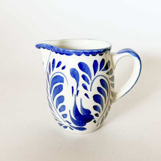 Anfora Mexico Blue and White Creamer pitcher