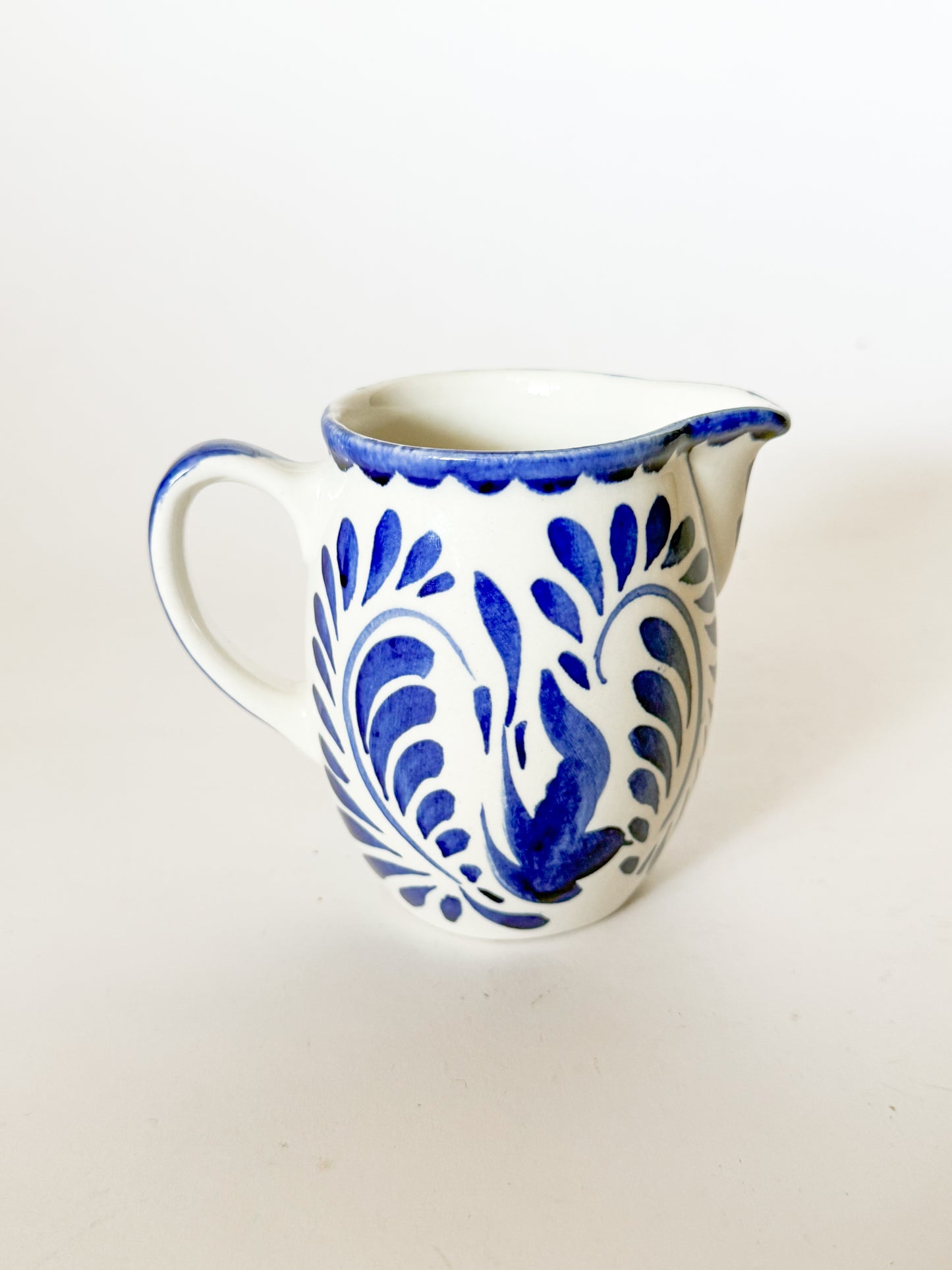 Anfora Mexico Blue and White Creamer pitcher