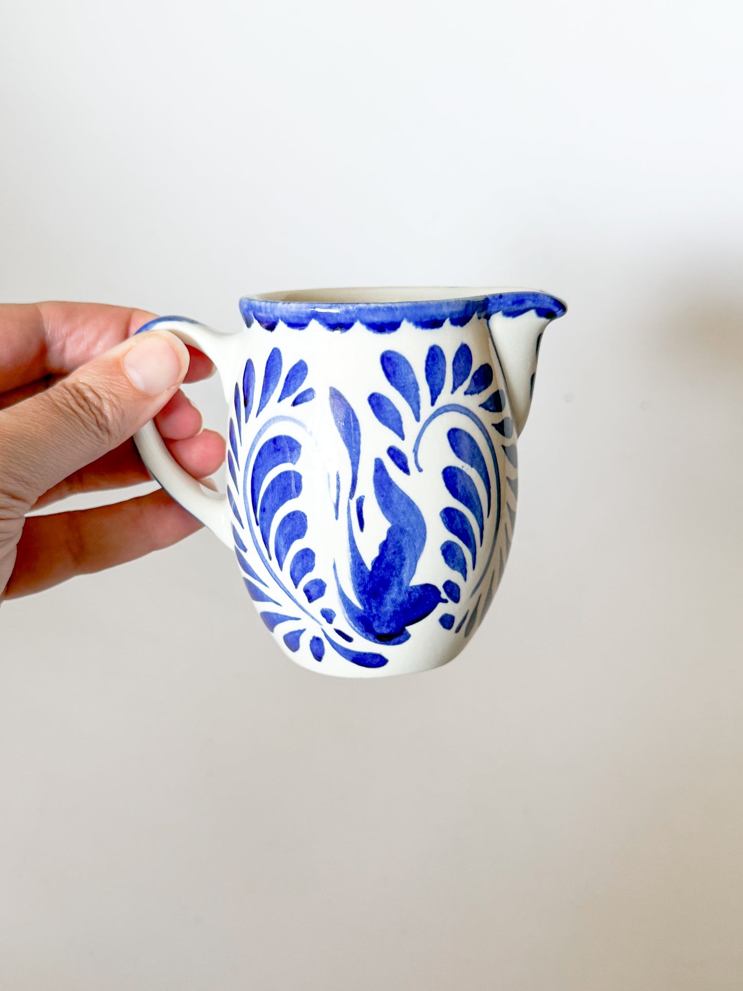 Anfora Mexico Blue and White Creamer pitcher