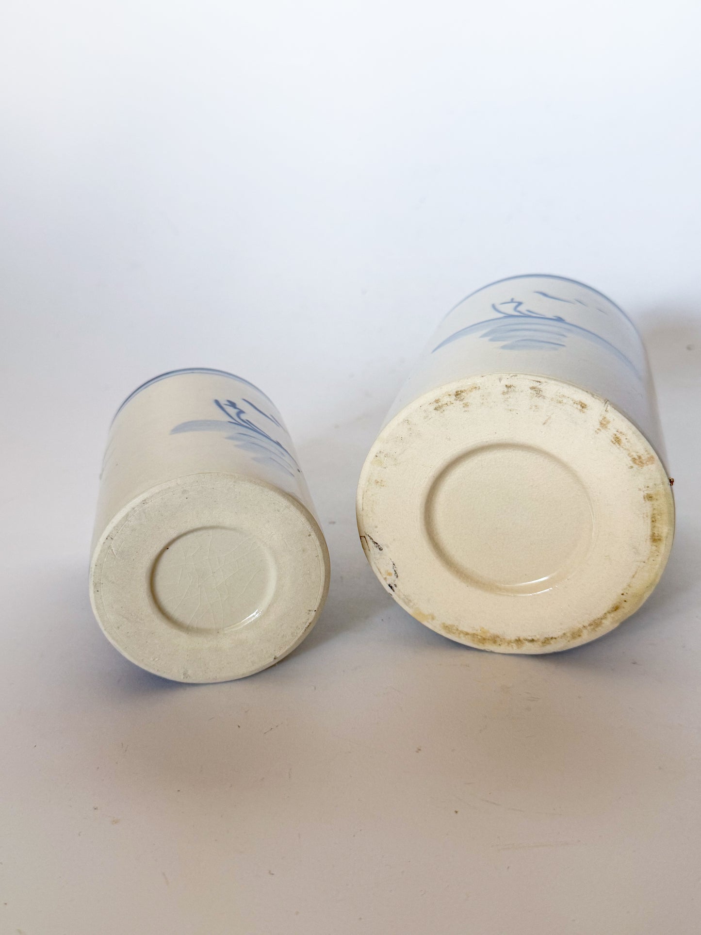 Vintage Chinoiserie Blue and White Brush Pots, Sold Individually