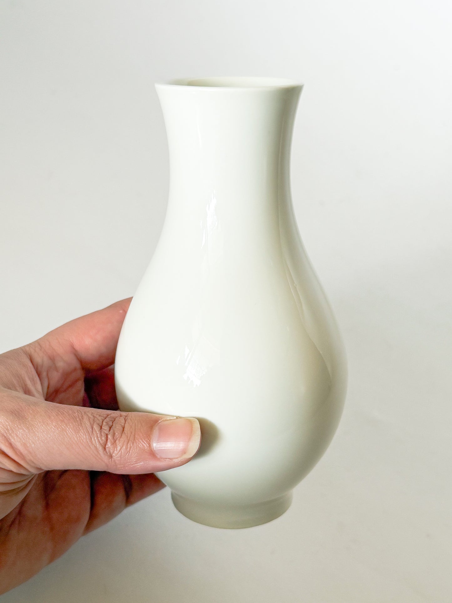 Vintage KPM Berlin White Porcelain Bud Vase