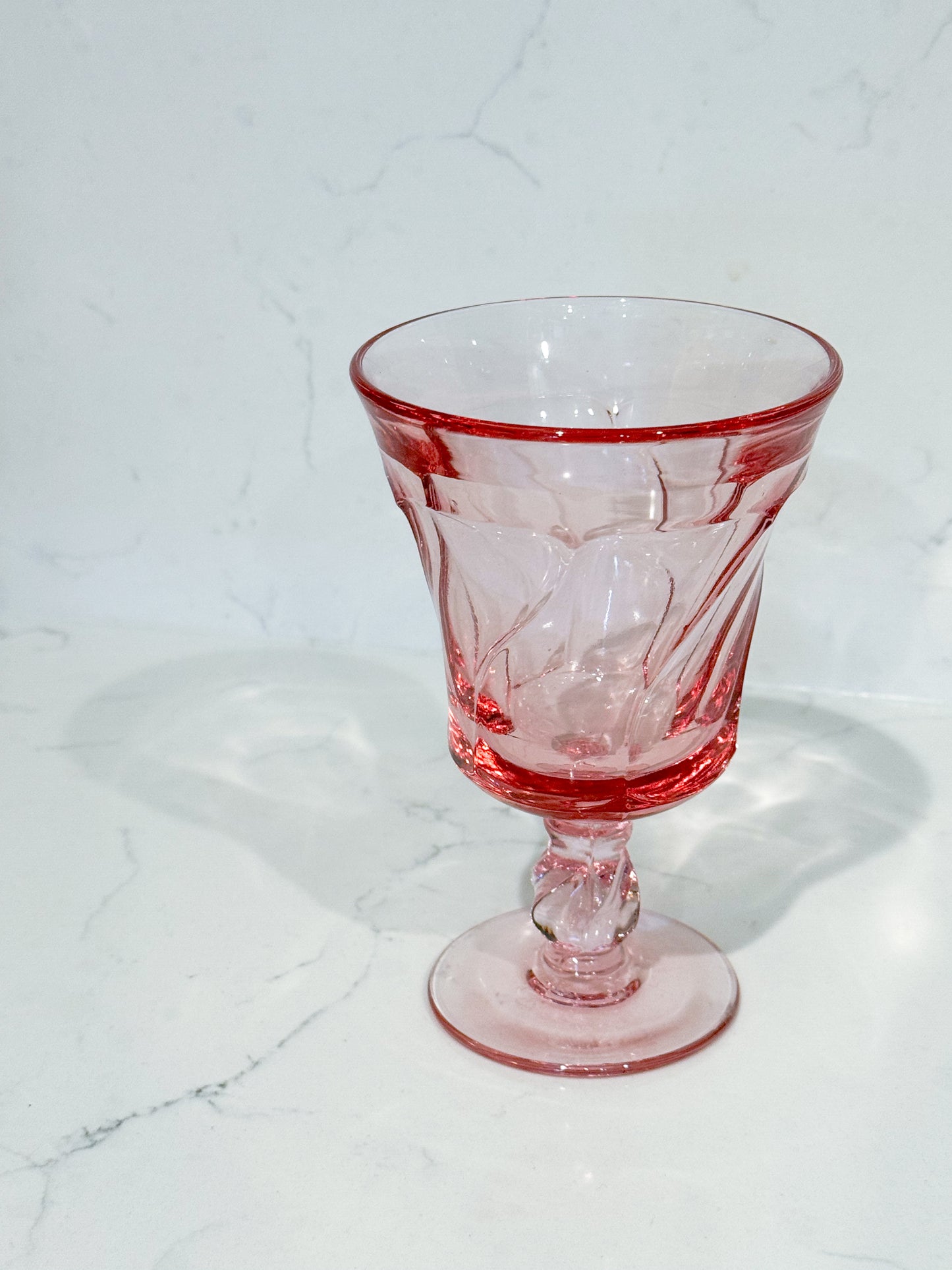 Vintage Fostoria Pink Water Goblets