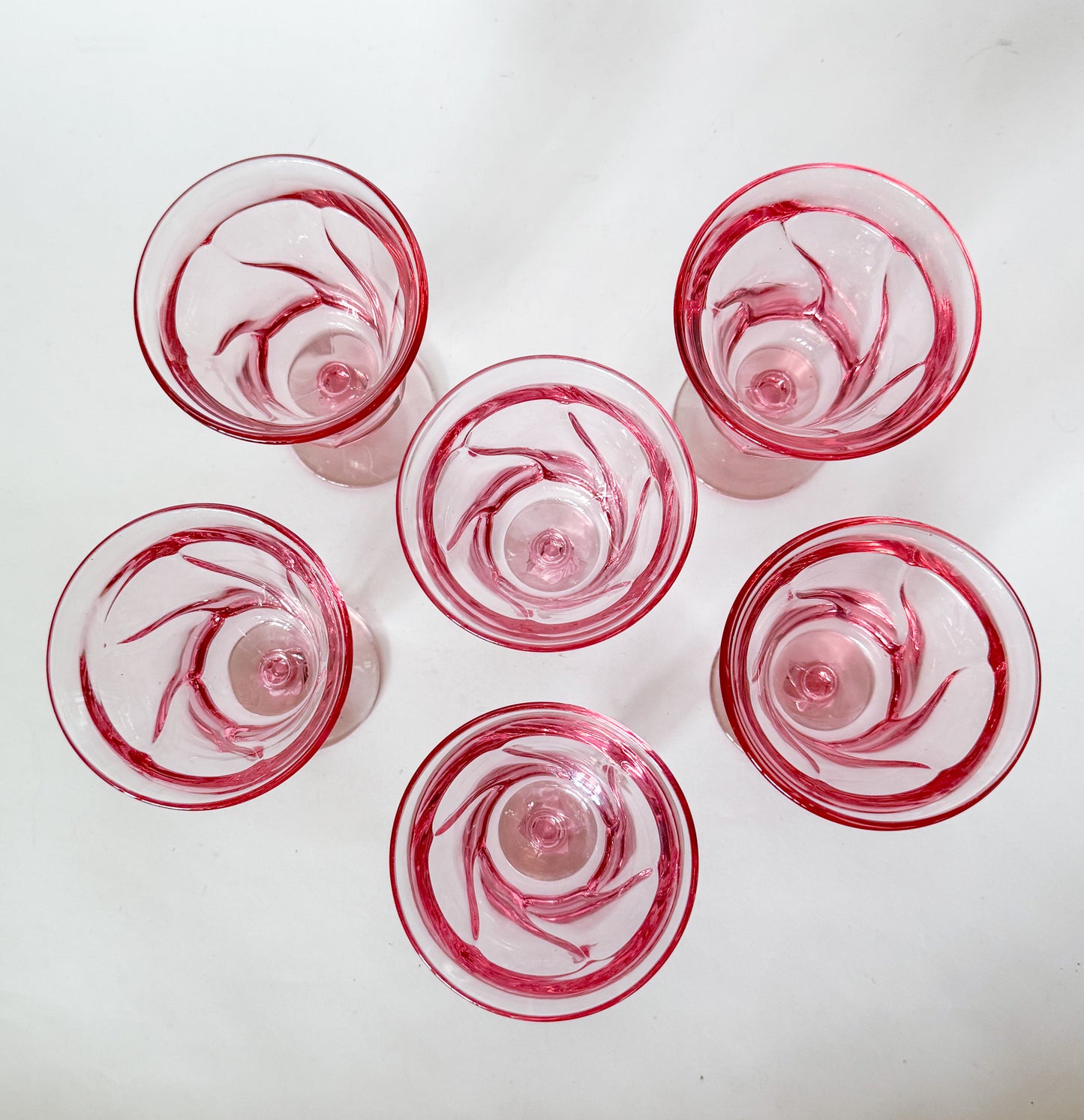 Vintage Fostoria Pink Water Goblets