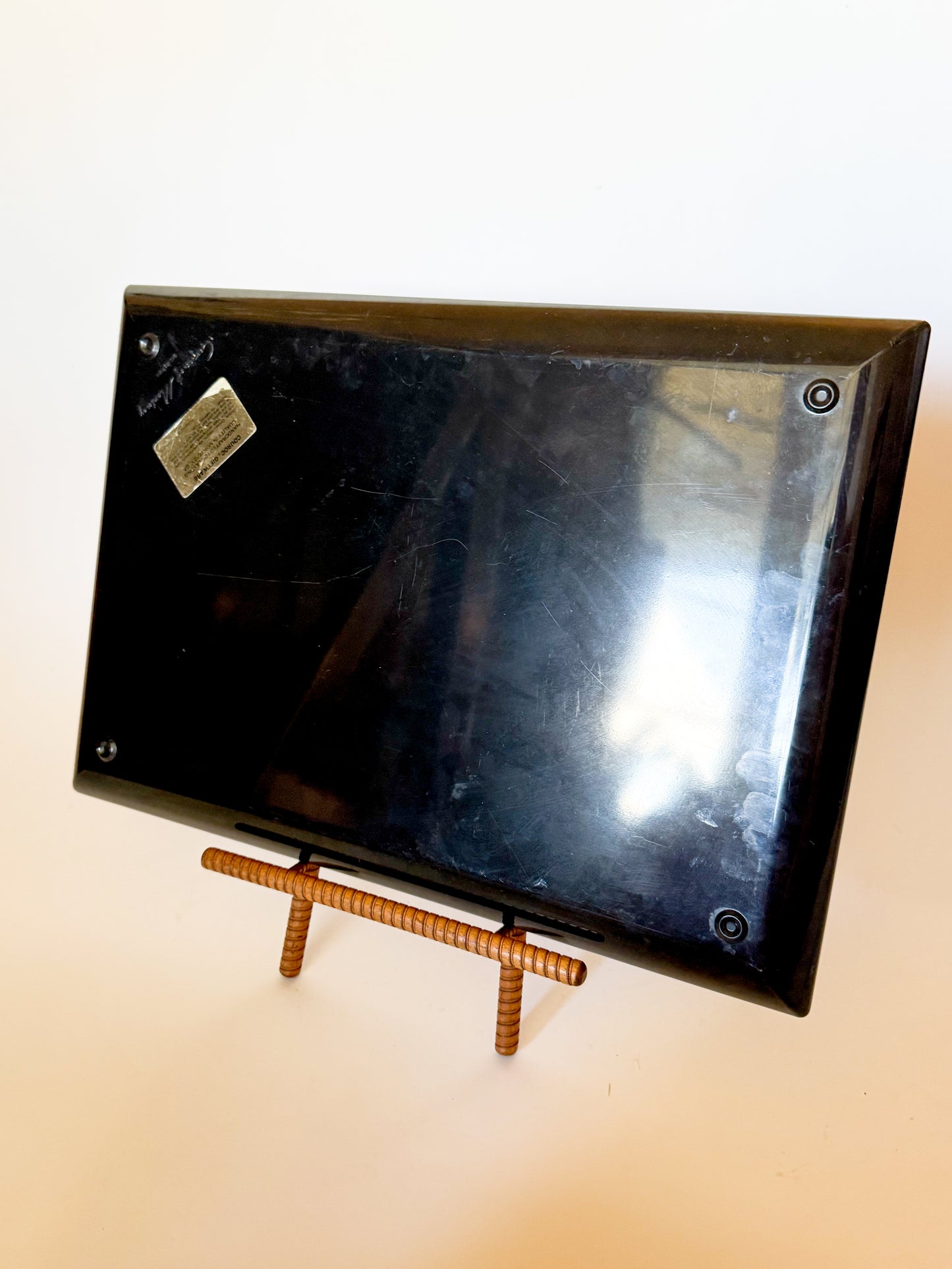 Vintage Inlaid "Cowboys" Couroc of Monterray Tray