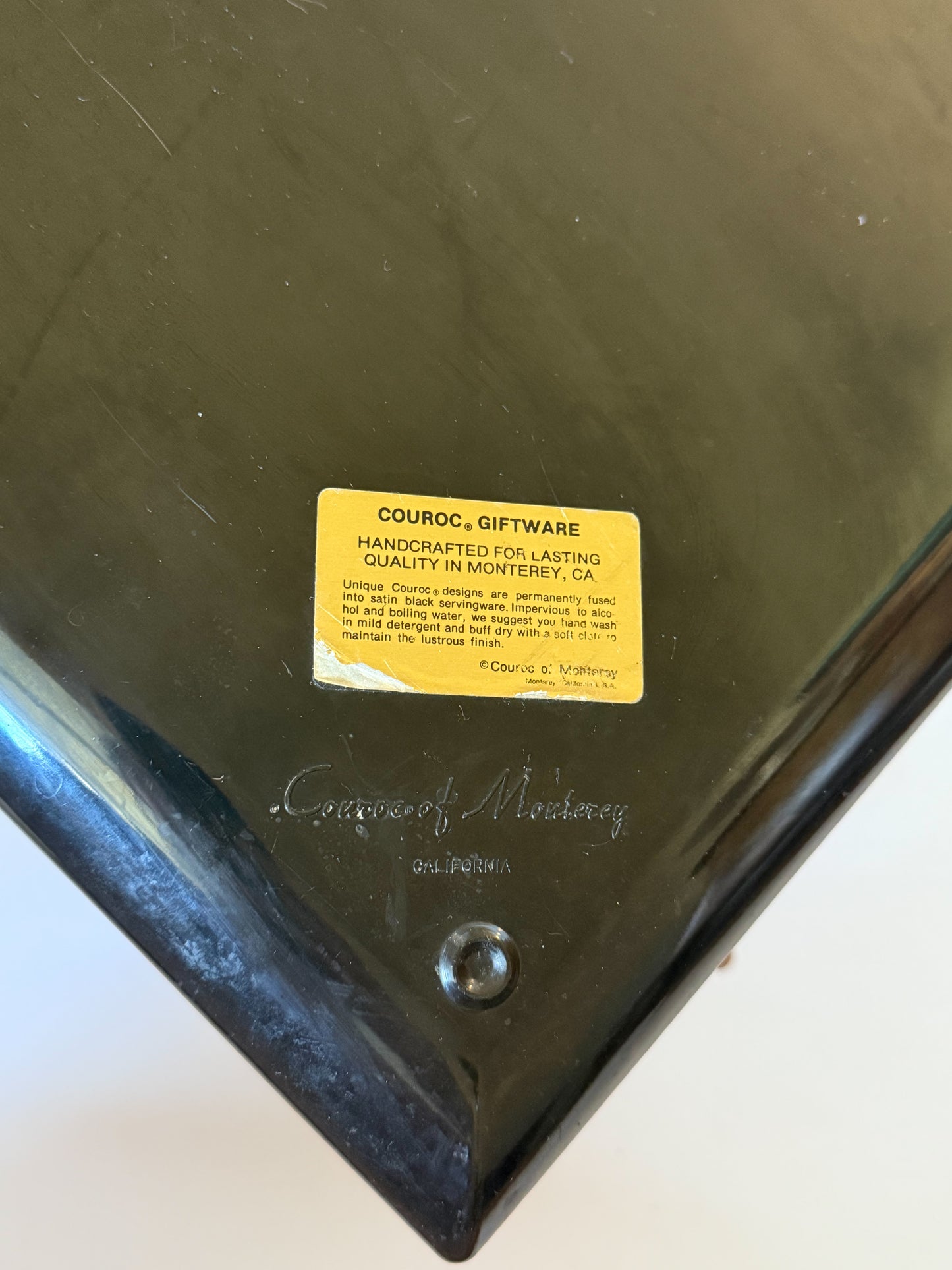 Vintage Inlaid "Cowboys" Couroc of Monterray Tray