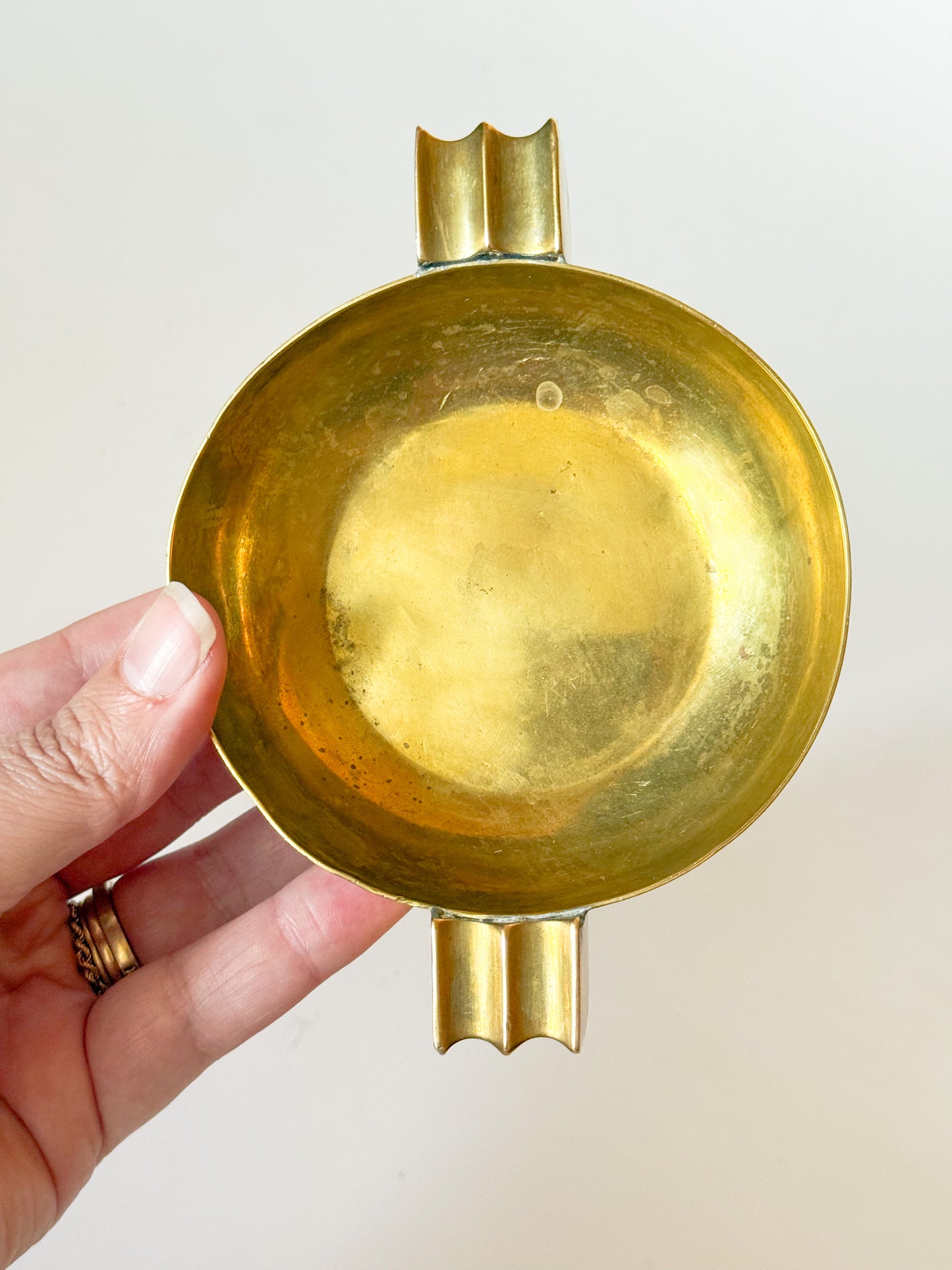 Mid Century Modern Brass Catchall Trinket Dish
