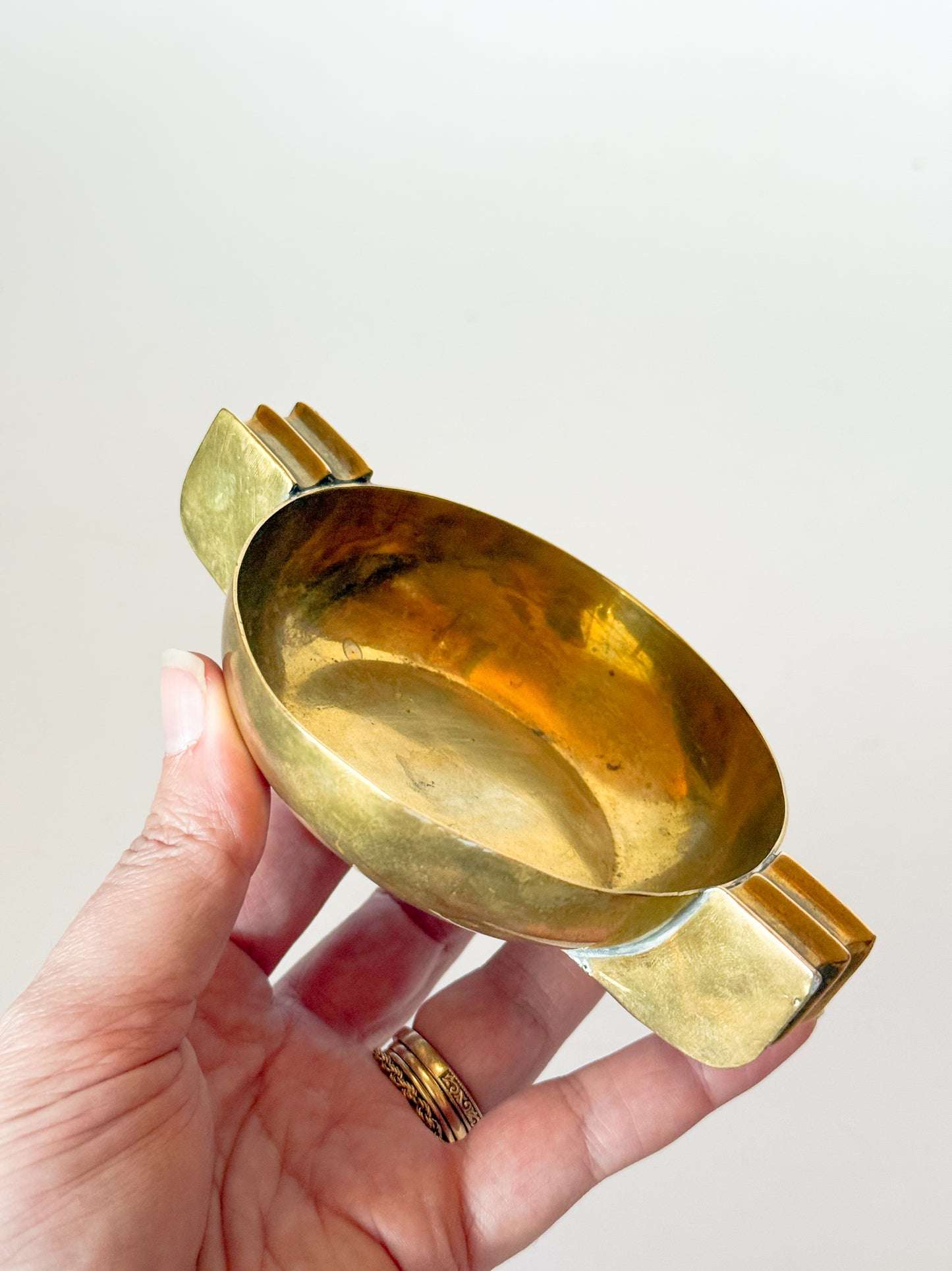 Mid Century Modern Brass Catchall Trinket Dish