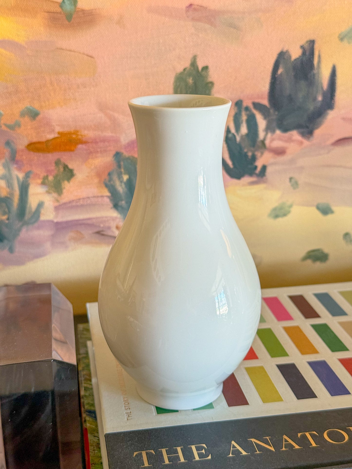 Vintage KPM Berlin White Porcelain Bud Vase