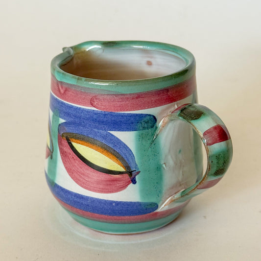Vintage Cornish Tintagel Pottery Creamer Pitcher, Dragon Eye Pattern