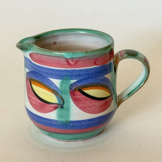 Vintage Cornish Tintagel Pottery Creamer Pitcher, Dragon Eye Pattern