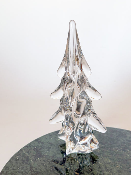 Vintage Crystal Lead Crystal Blown Glass Christmas Tree