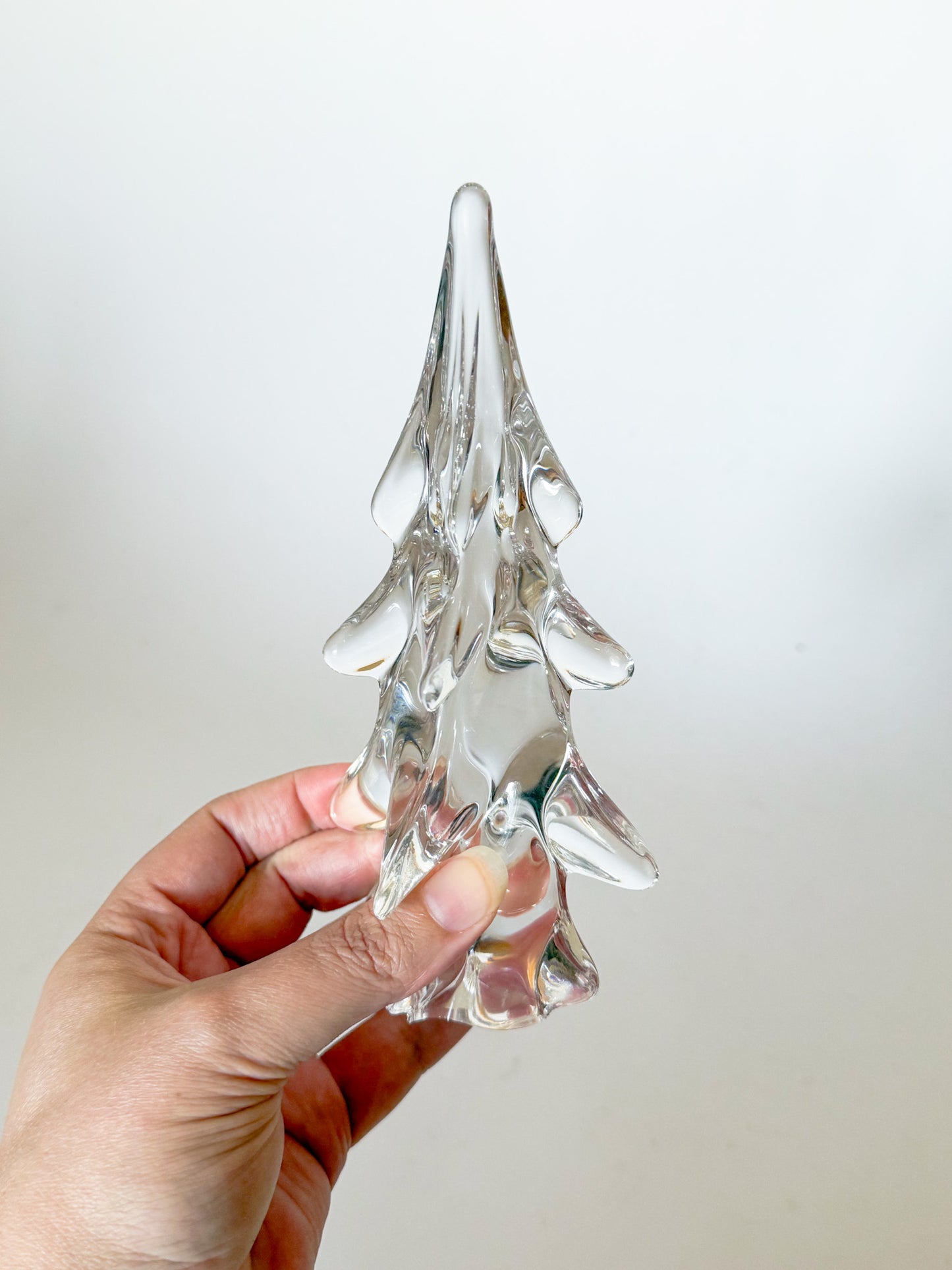 Vintage Crystal Lead Crystal Blown Glass Christmas Tree