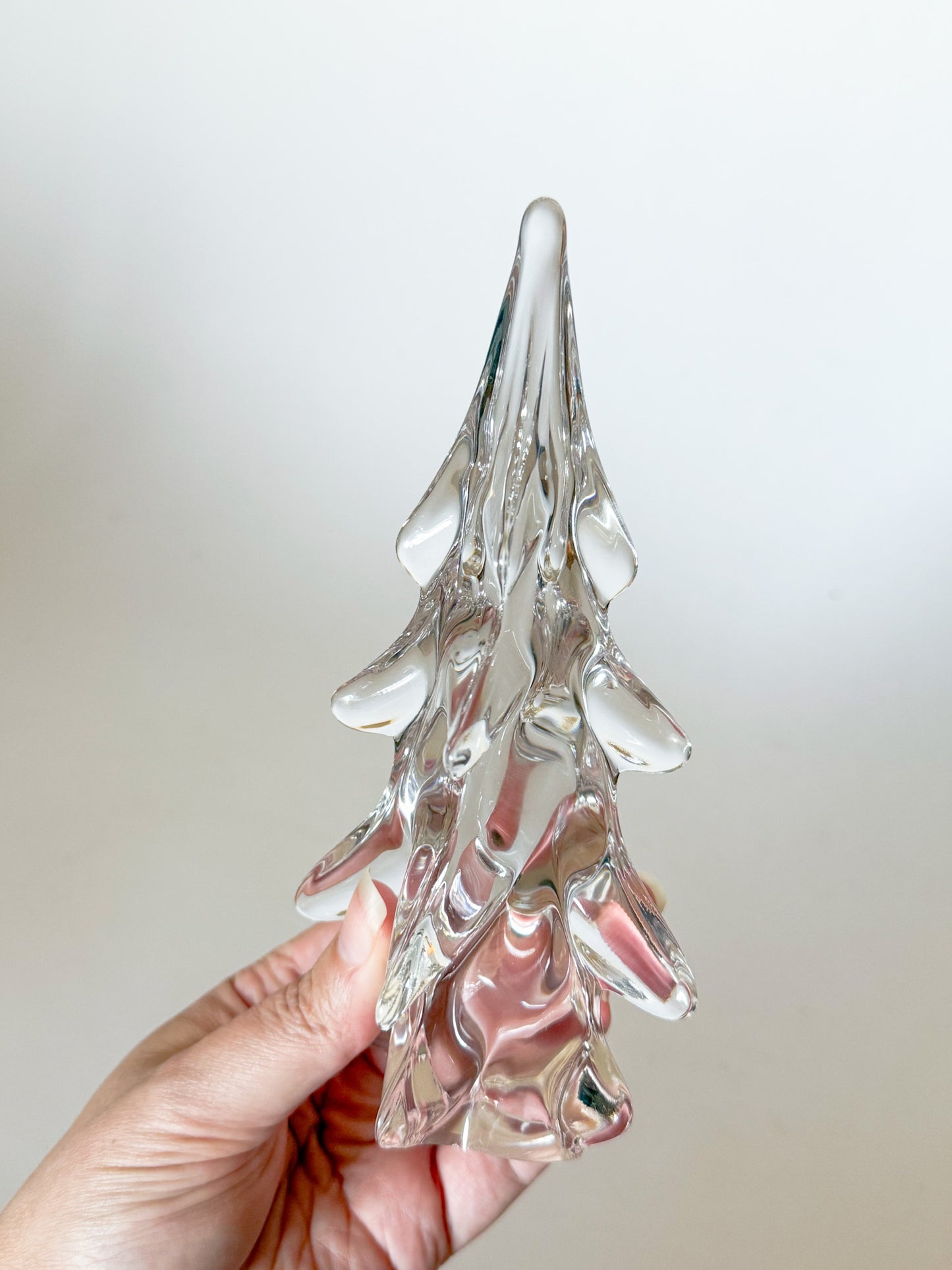 Vintage Crystal Lead Crystal Blown Glass Christmas Tree