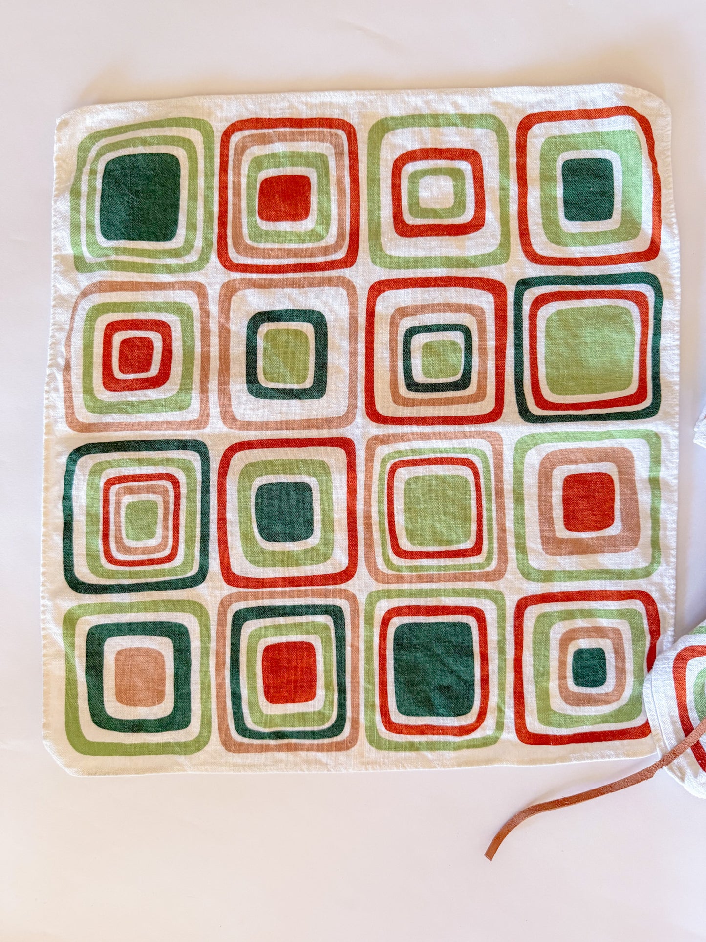 Vintage Scandinavian Modern Linen/Cotton Napkins, Set of 12