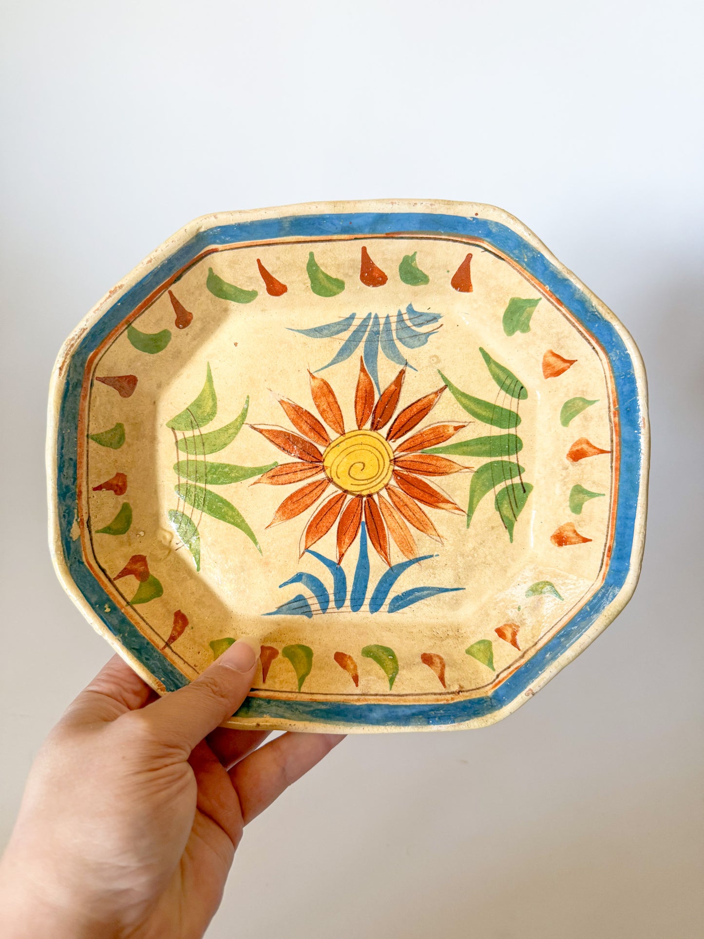 Vintage Cream Mexican Tlaquepaque Pottery Nesting Bowls, Sold Separately