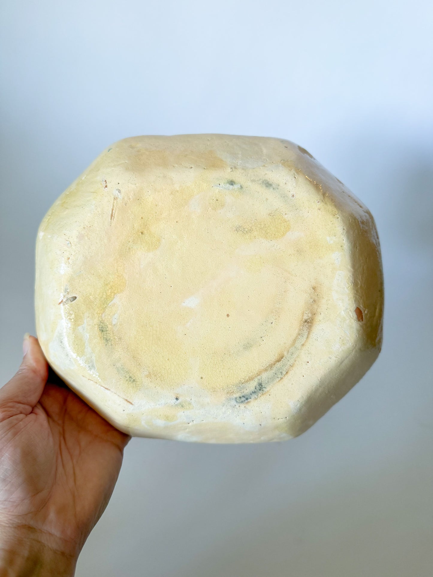 Vintage Cream Mexican Tlaquepaque Pottery Nesting Bowls, Sold Separately