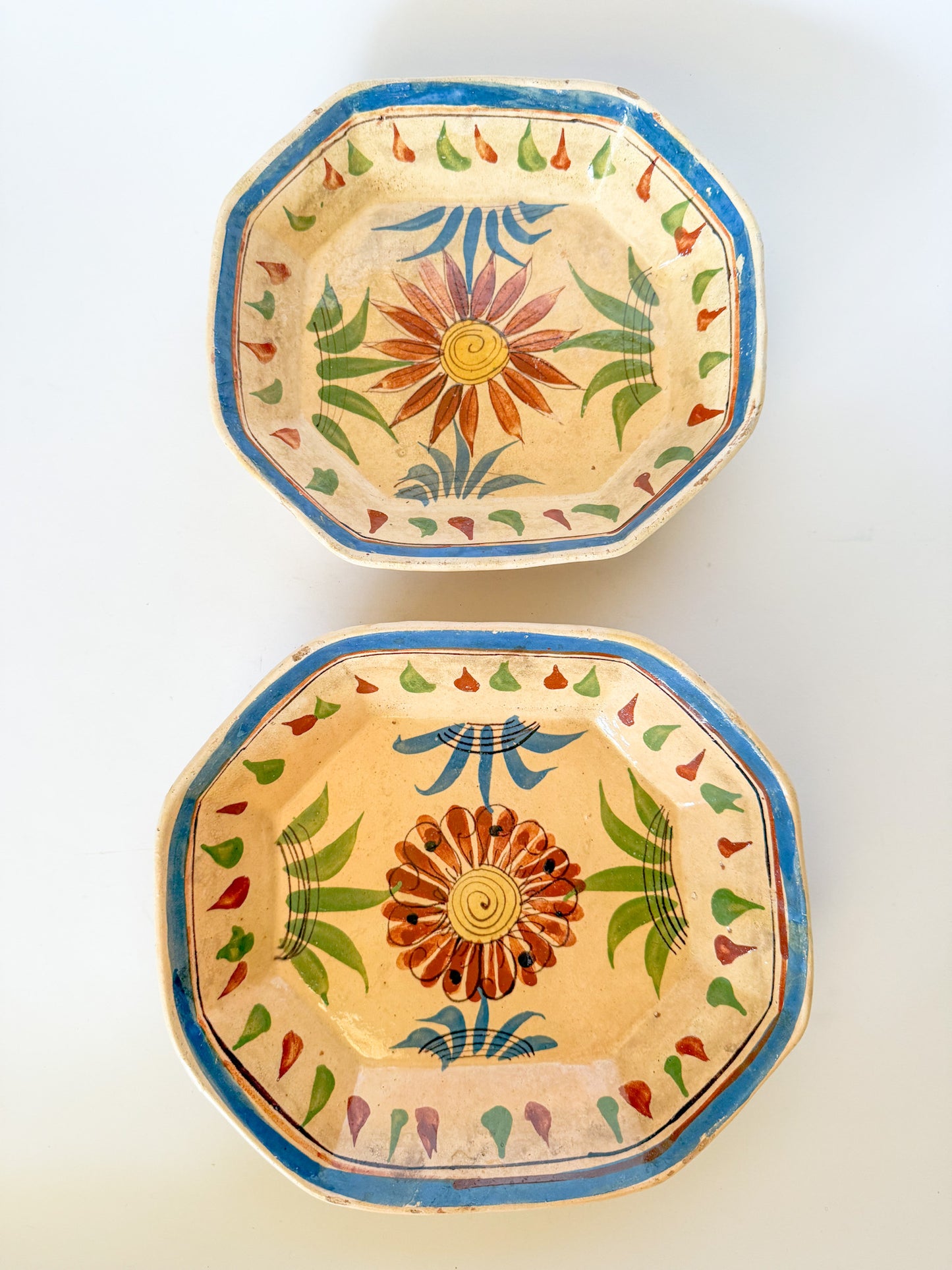 Vintage Cream Mexican Tlaquepaque Pottery Nesting Bowls, Sold Separately
