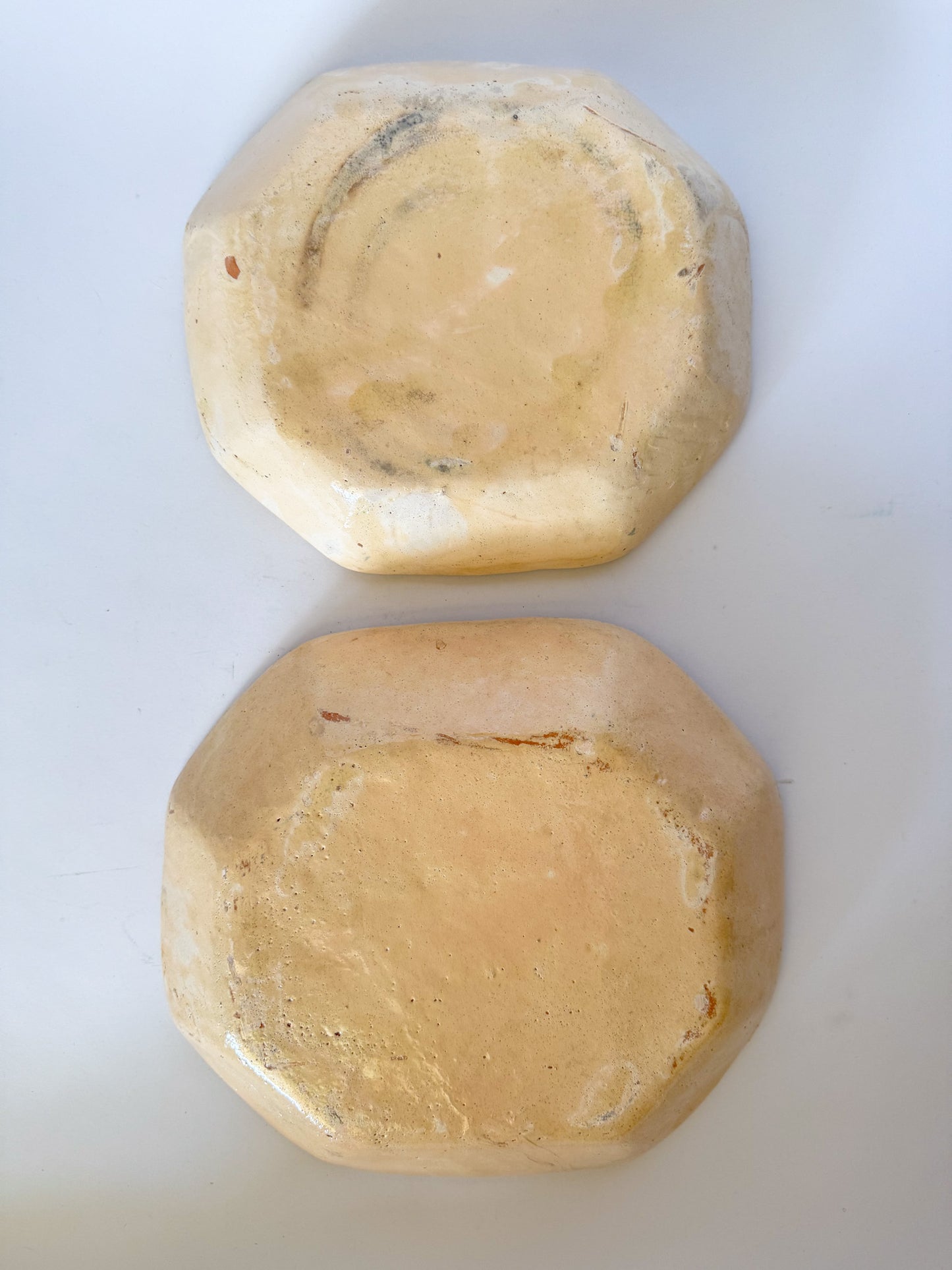 Vintage Cream Mexican Tlaquepaque Pottery Nesting Bowls, Sold Separately