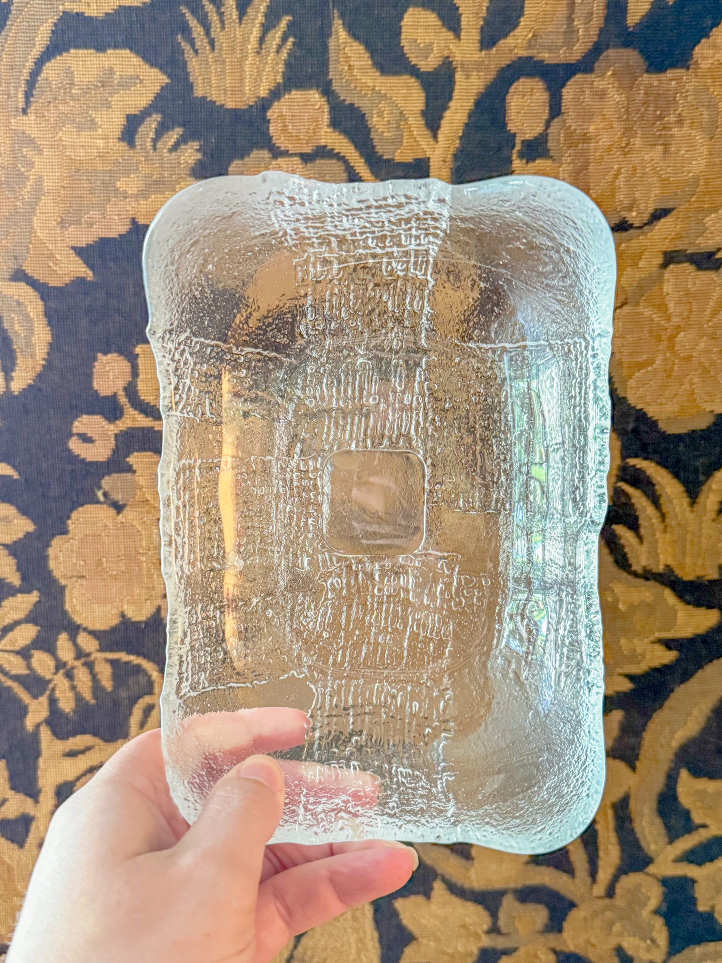 Vintage Swedish Glass Bowl by Christer Sjögren for Lindshammar Glasbruk, 1970s