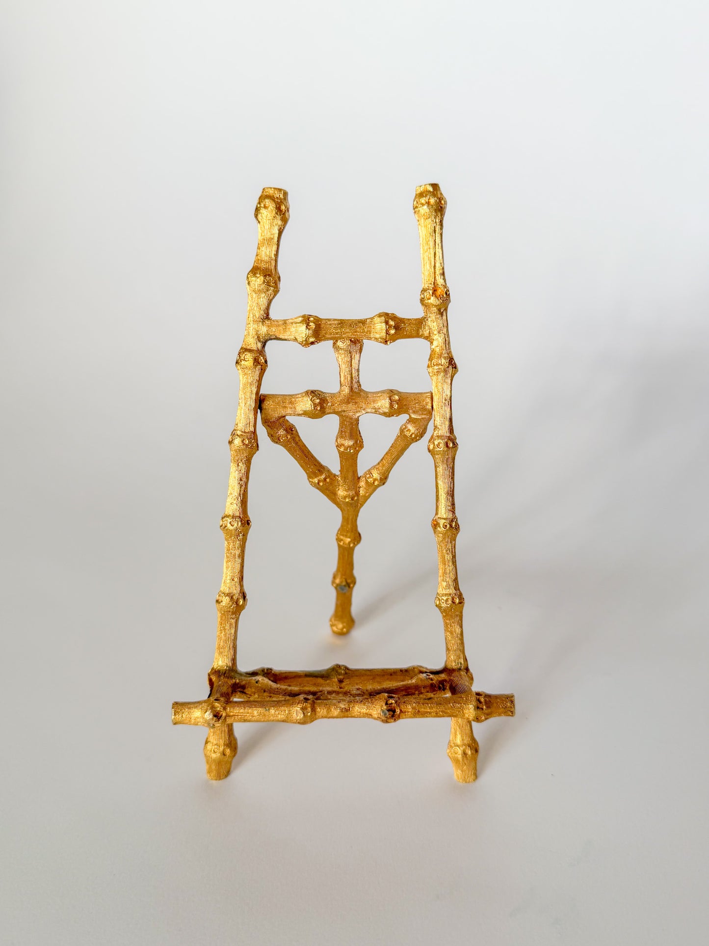 Vintage Gilt Faux Bamboo Easel Display