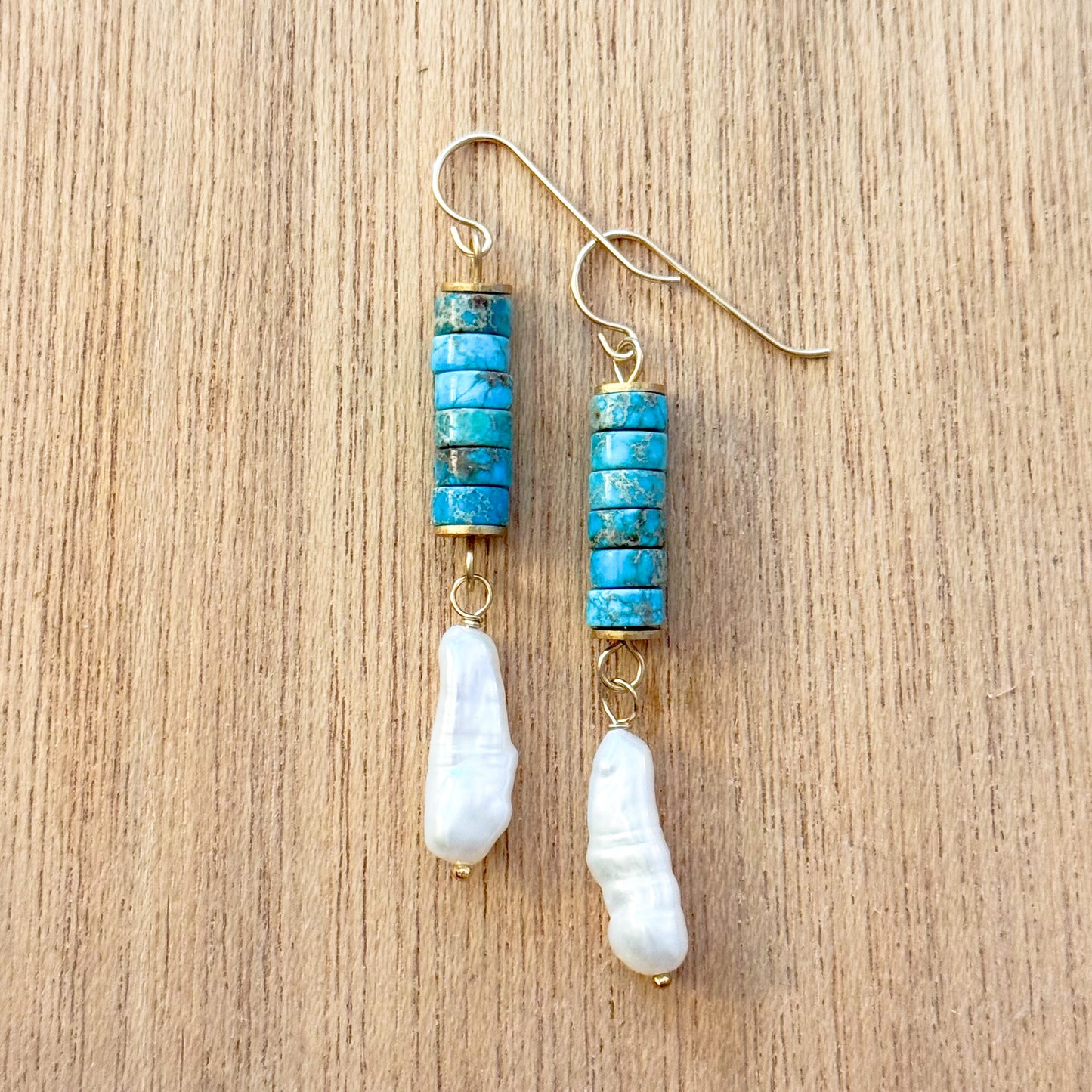 Turquoise and Pearl Drops