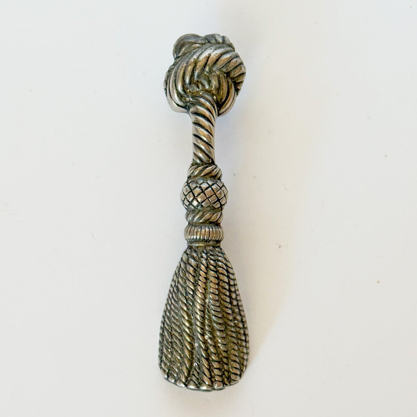 Vintage Silver Knotted Rope Tassel Bottle Opener