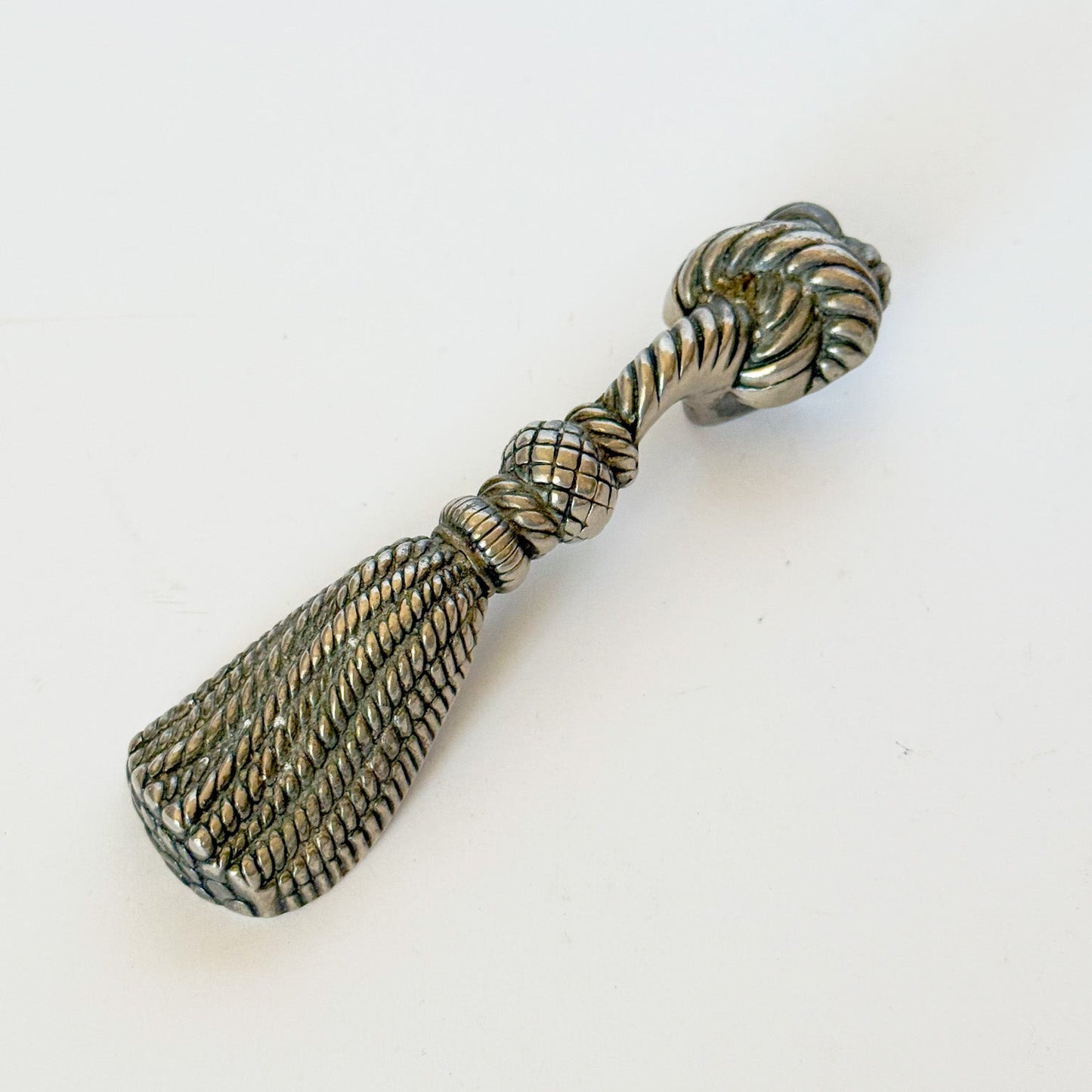 Vintage Silver Knotted Rope Tassel Bottle Opener