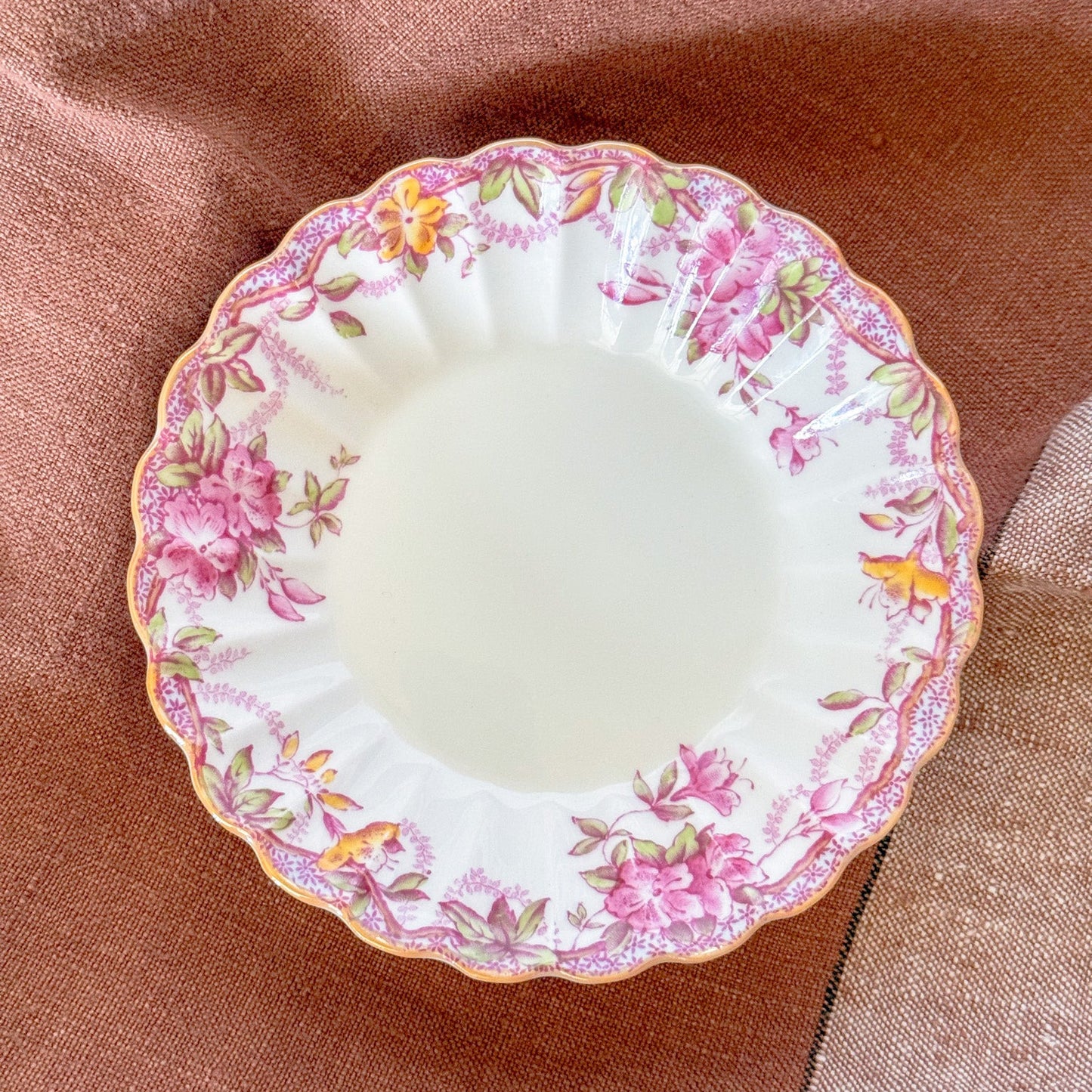 Vintage Spode Bone China Floral Ring Dish