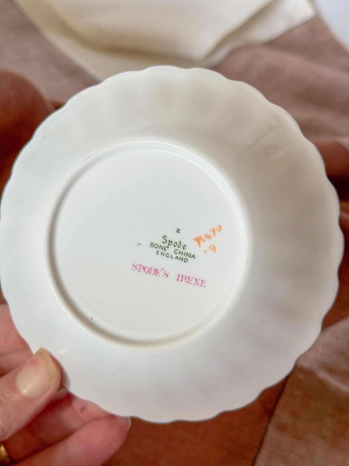 Vintage Spode Bone China Floral Ring Dish