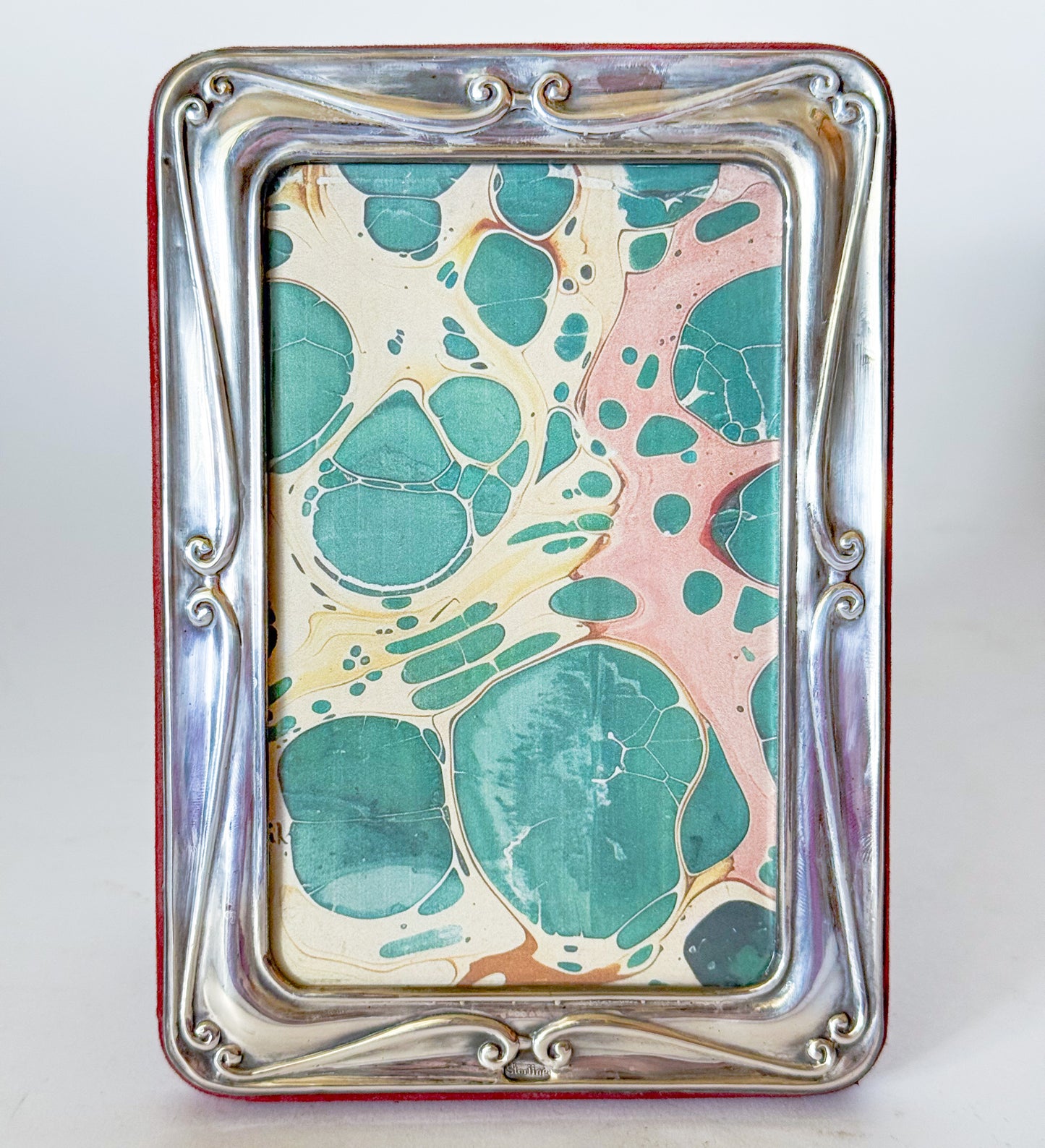 Vintage Sterling Silver Repoussé Picture Frame, Velvet Back