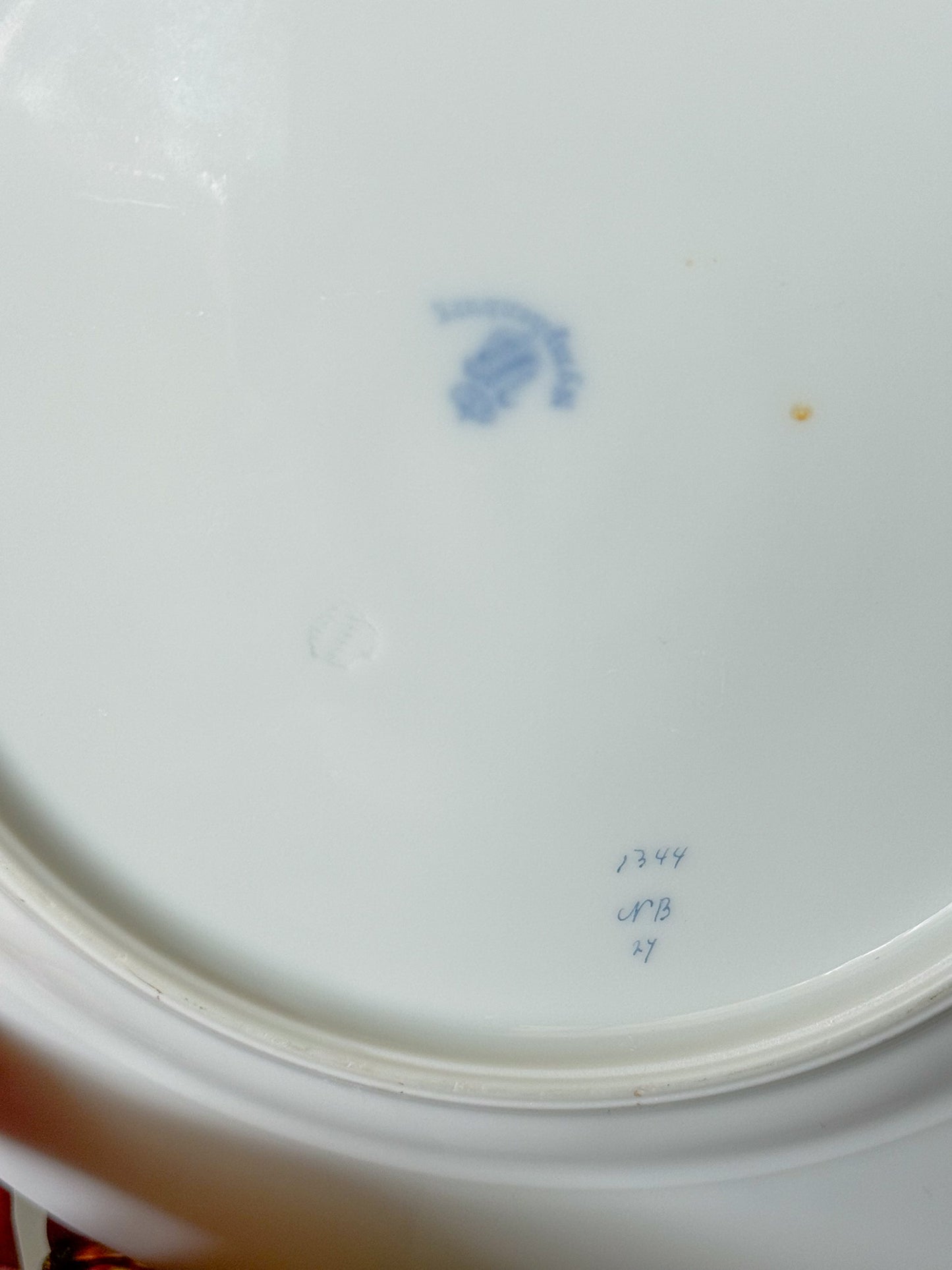Antique Maidenhair Fern Nymphenburg Porcelain Dinnerware, Hand Painted