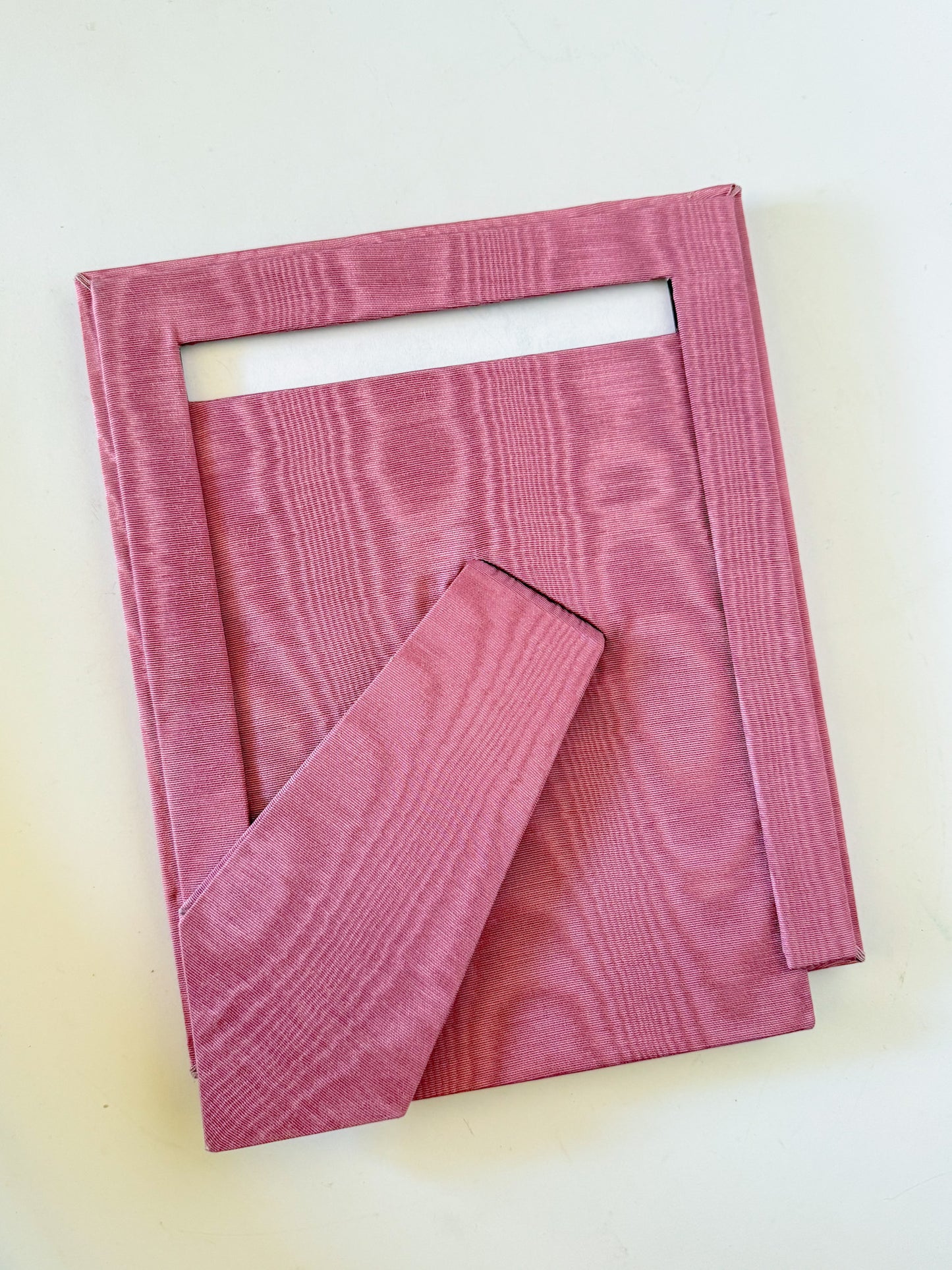 Vintage Pink Moire Fabric Table Top Picture Frame, 8x10