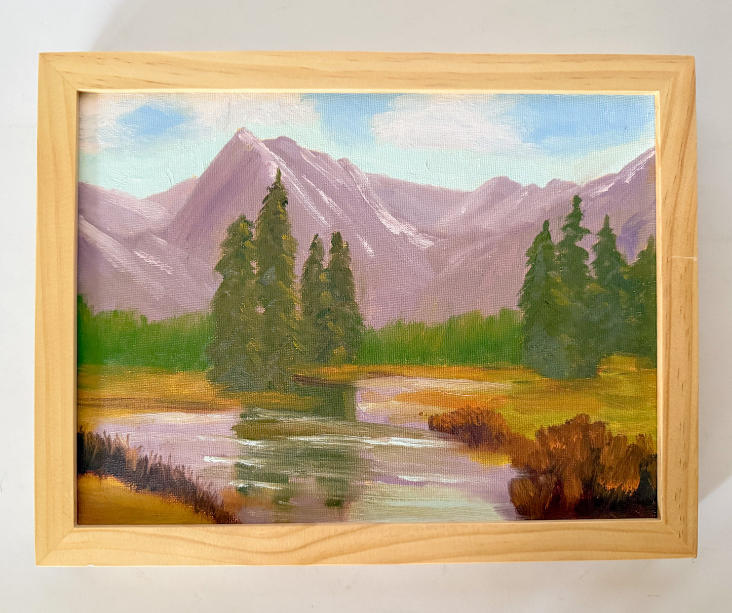 Original Painting of Mountain Landscape, 9x12