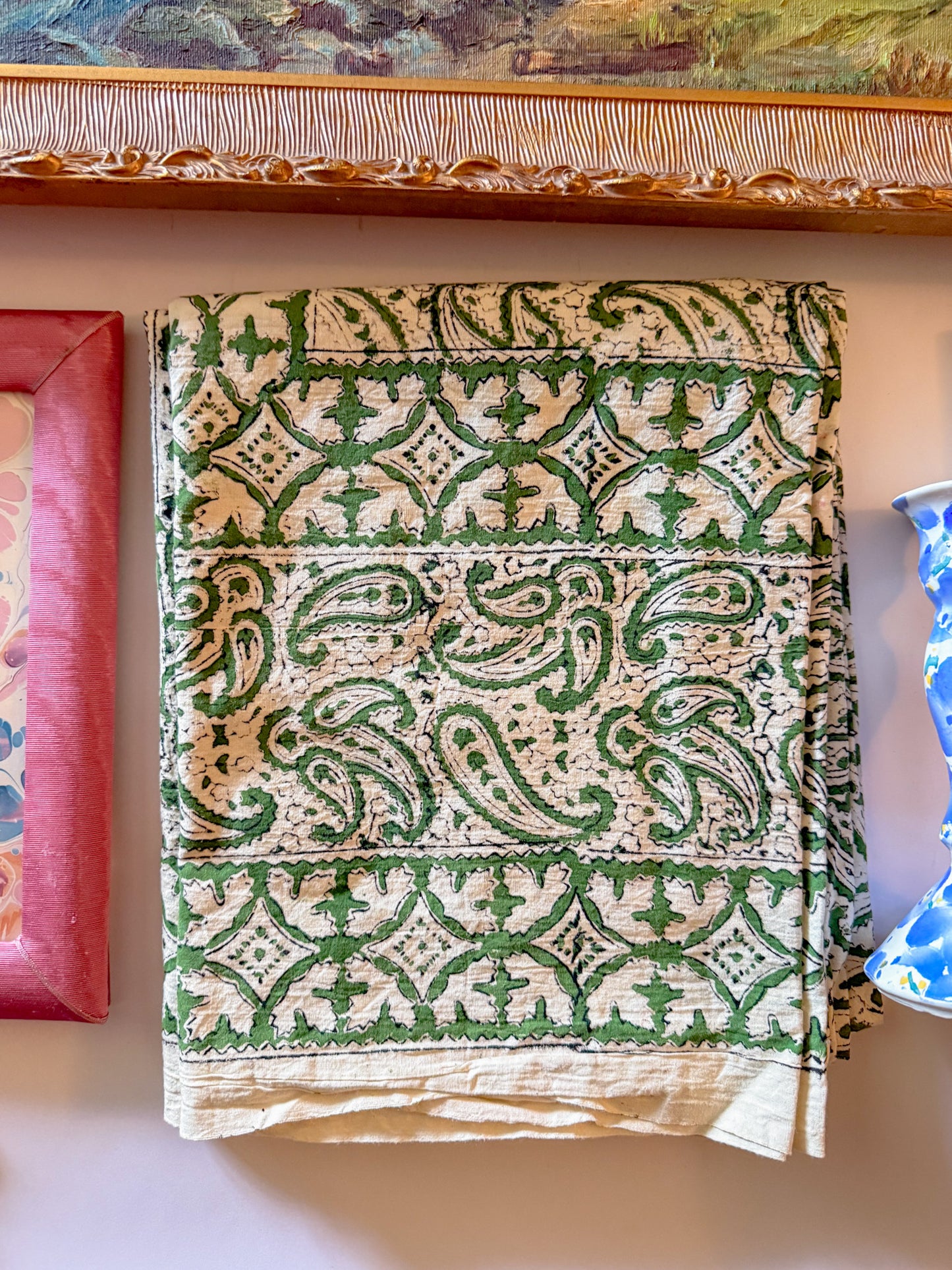 Block Print Tablecloth and Napkins