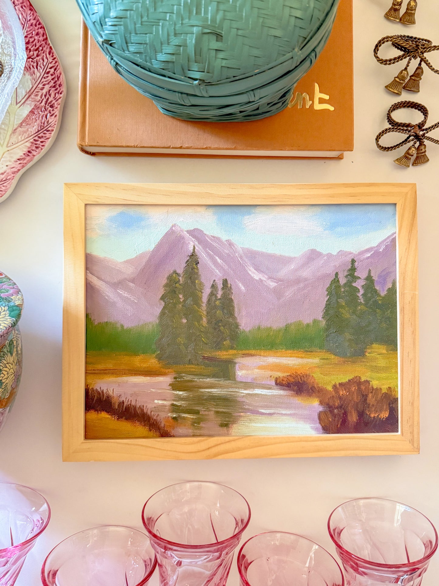 Original Painting of Mountain Landscape, 9x12
